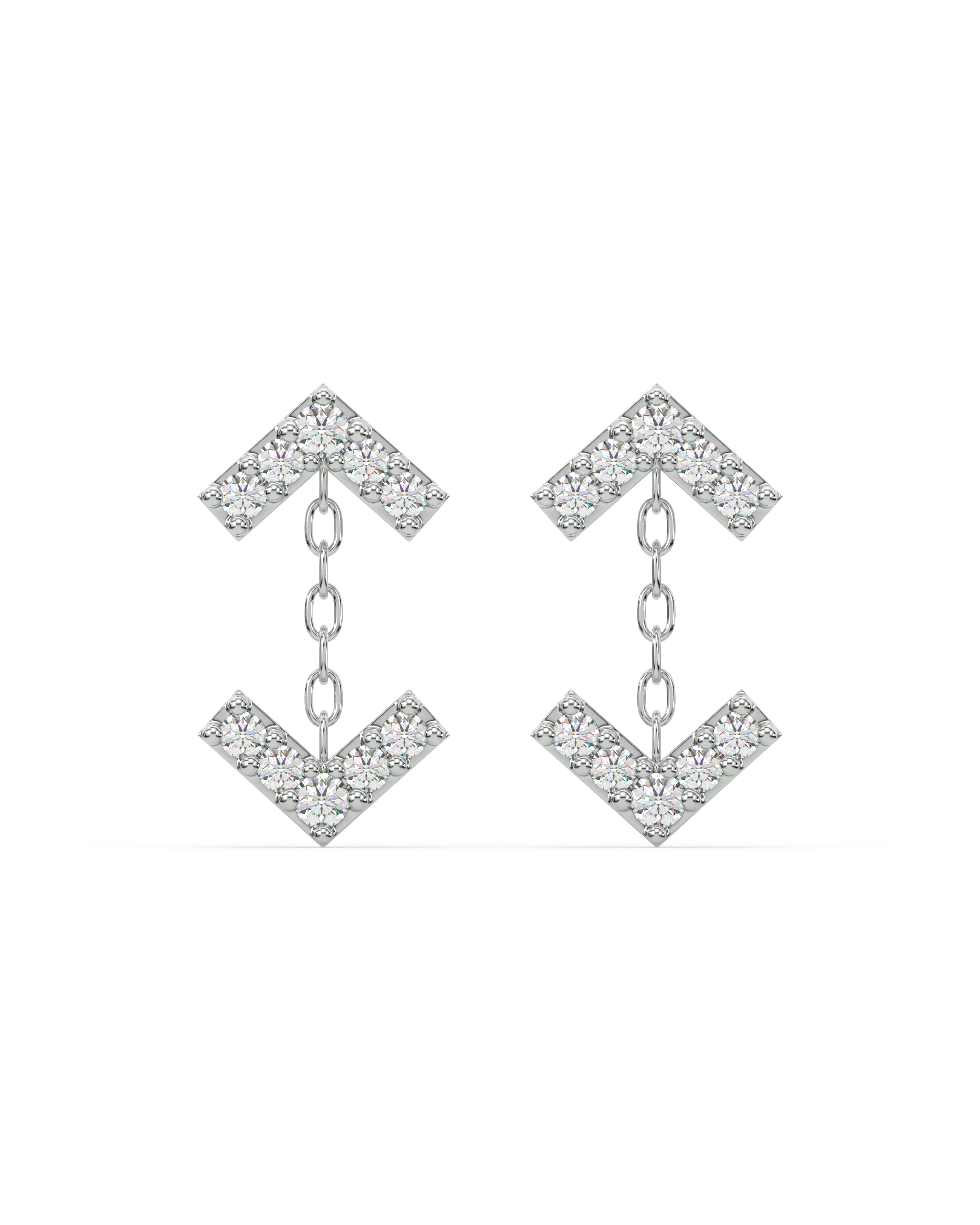 Inverse arrow stud earring