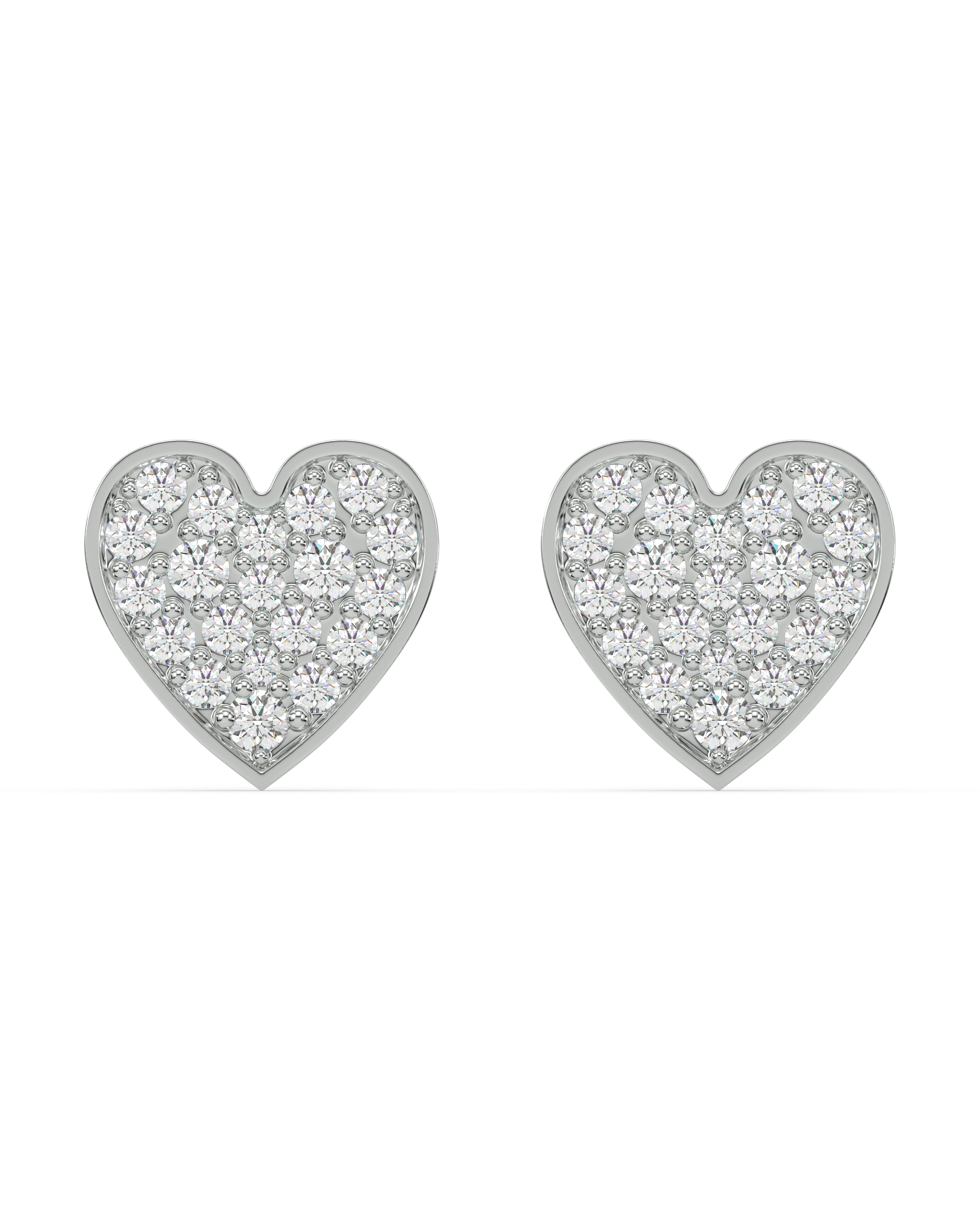 A Forever Heart Pave' Studs