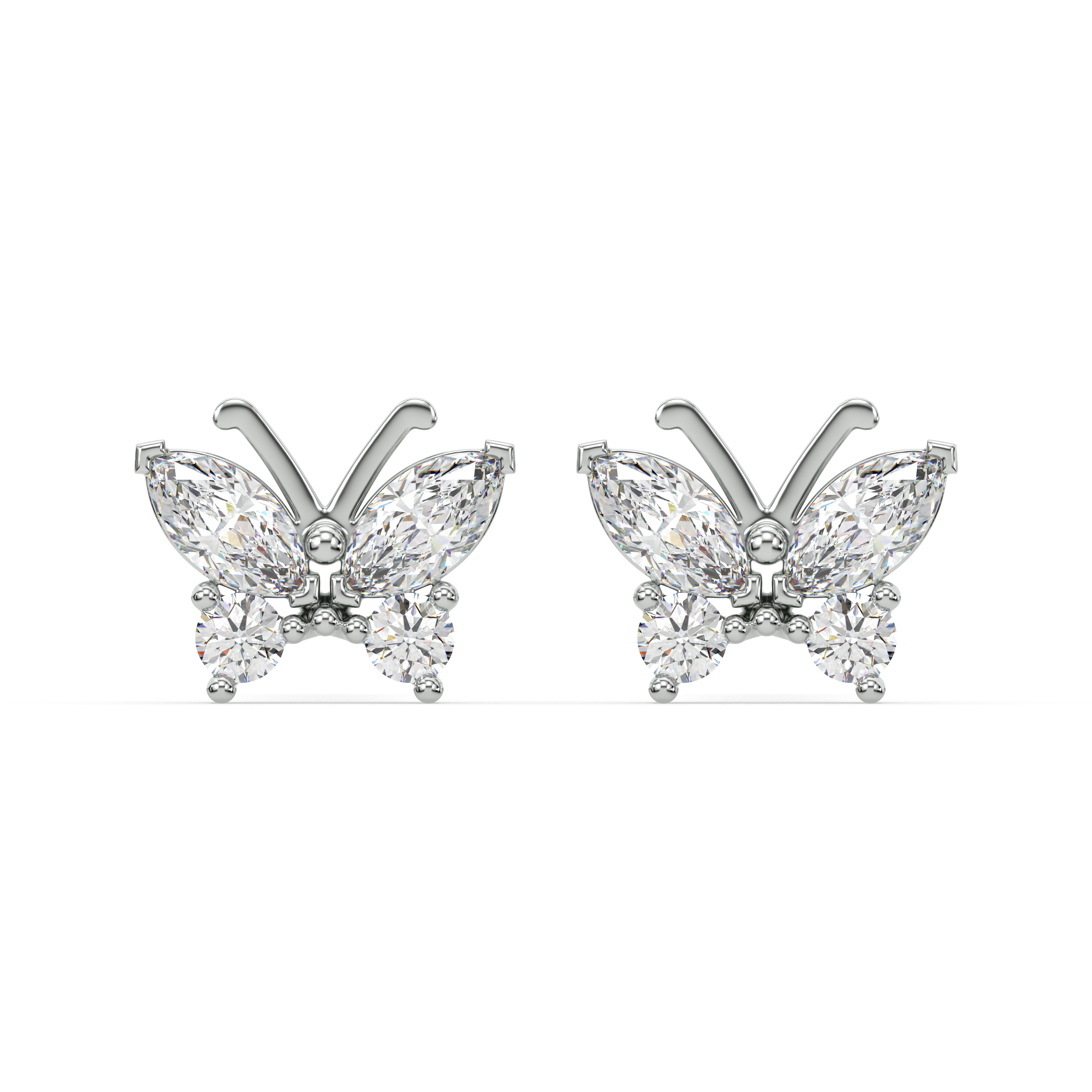 Zirconia Butterfly Stud Earring