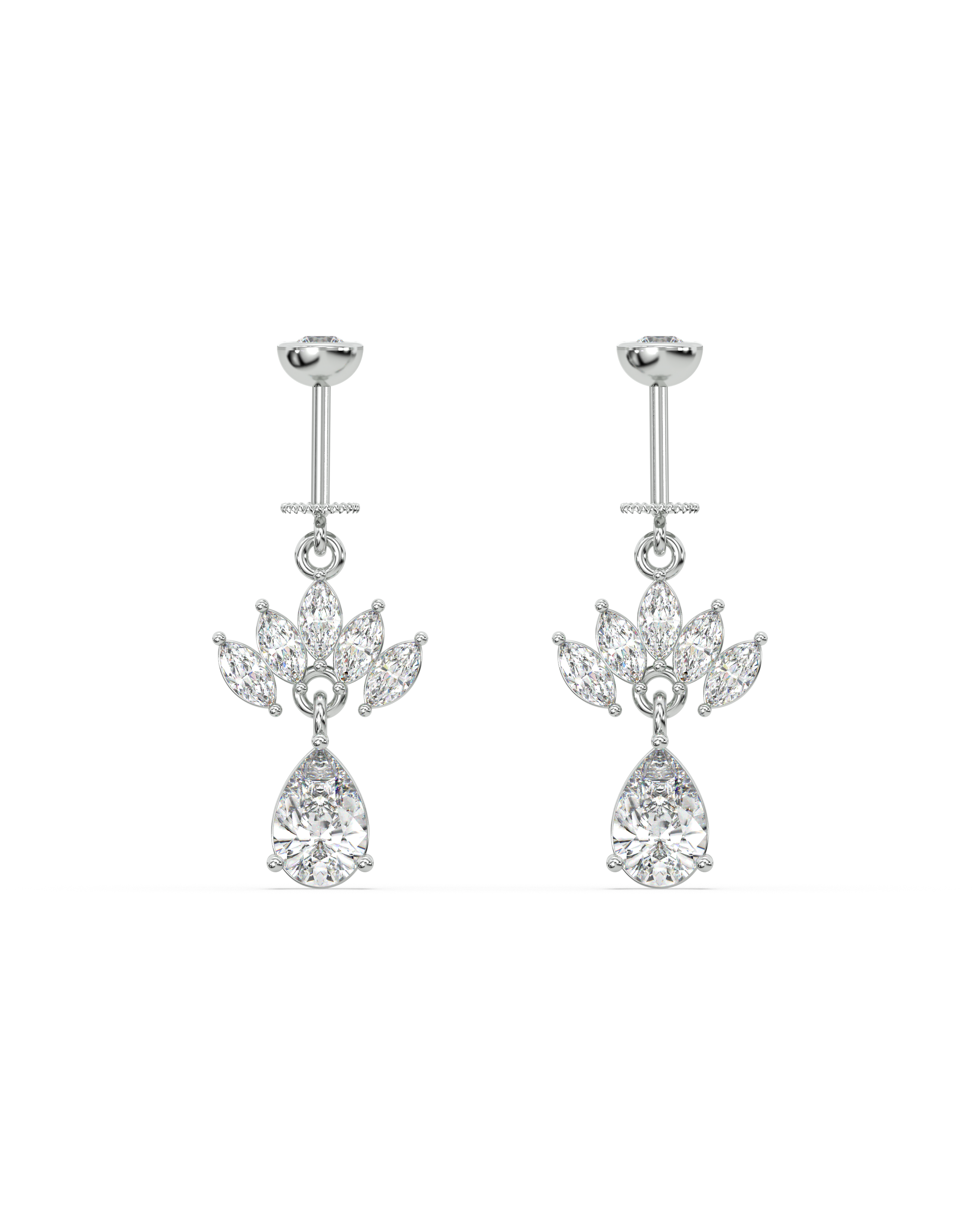 Marquise crown drop - Helix hanging