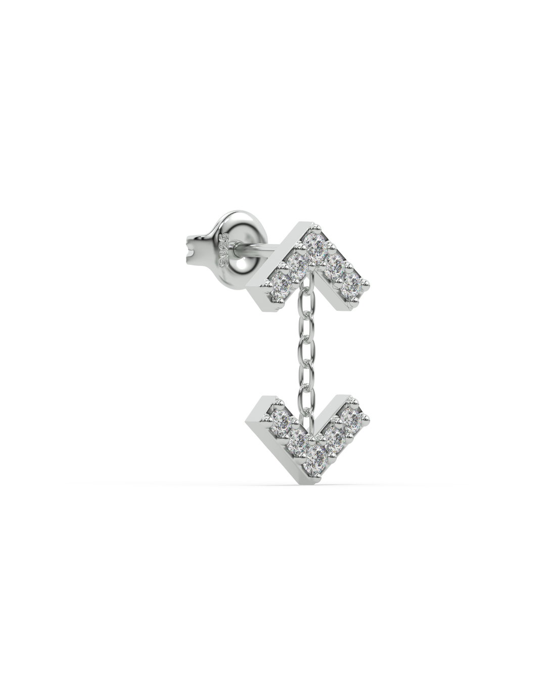 Inverse Arrow Stud Earrings