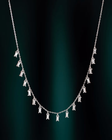 Radiant Baguette Multi Charm Necklace