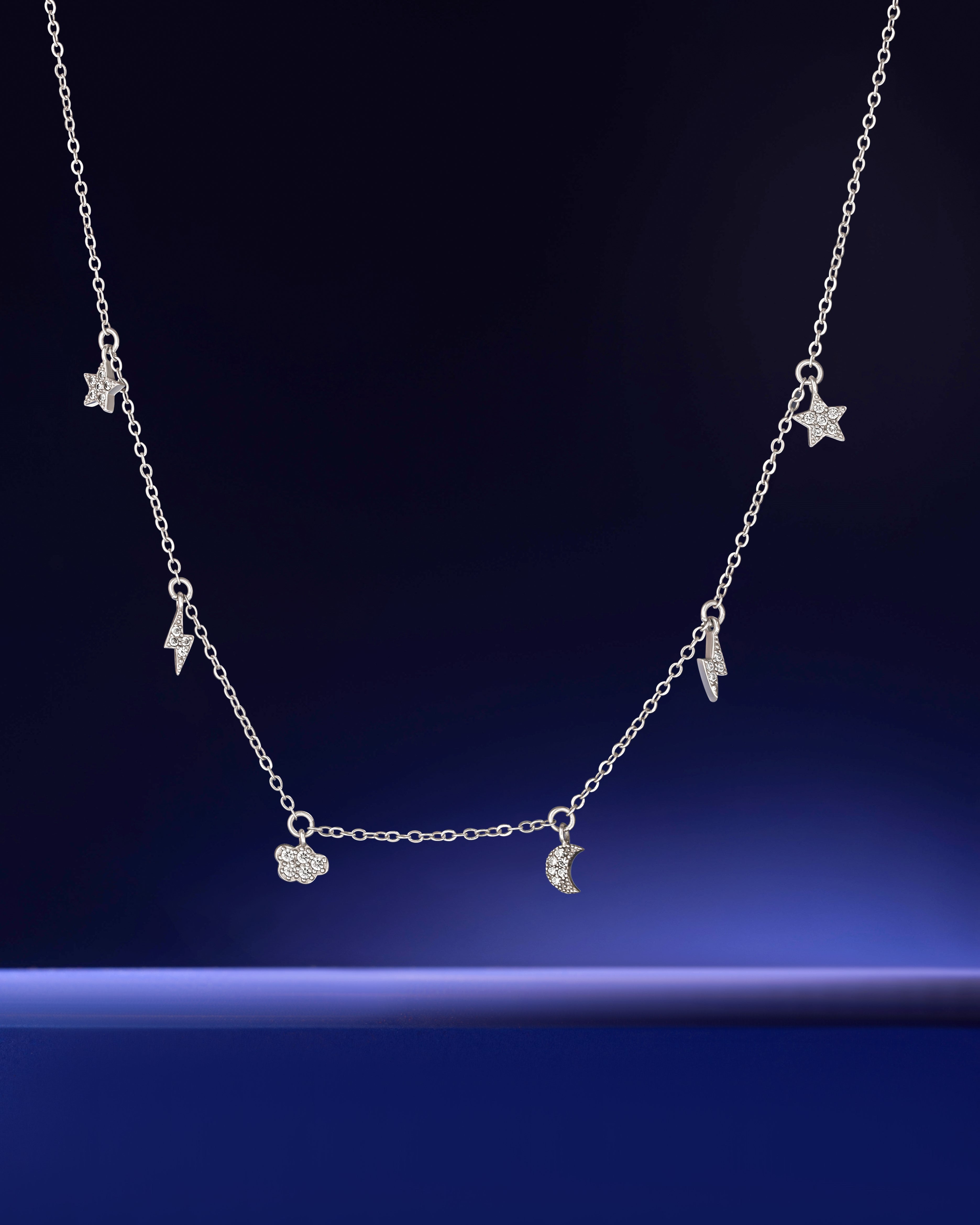 The Celestial flow - Multiple universal charms necklace