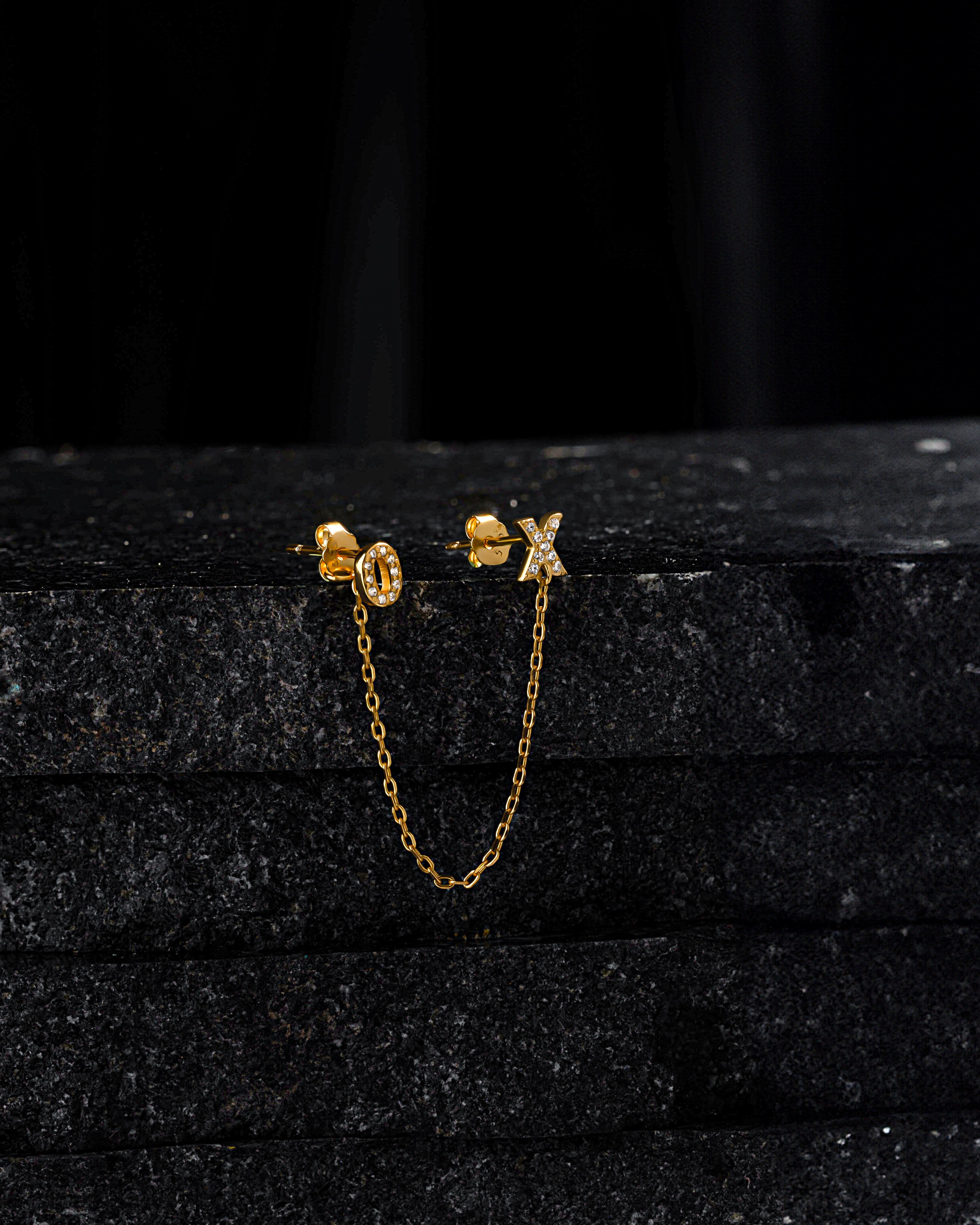 XO - 3 in 1 chain connector earring