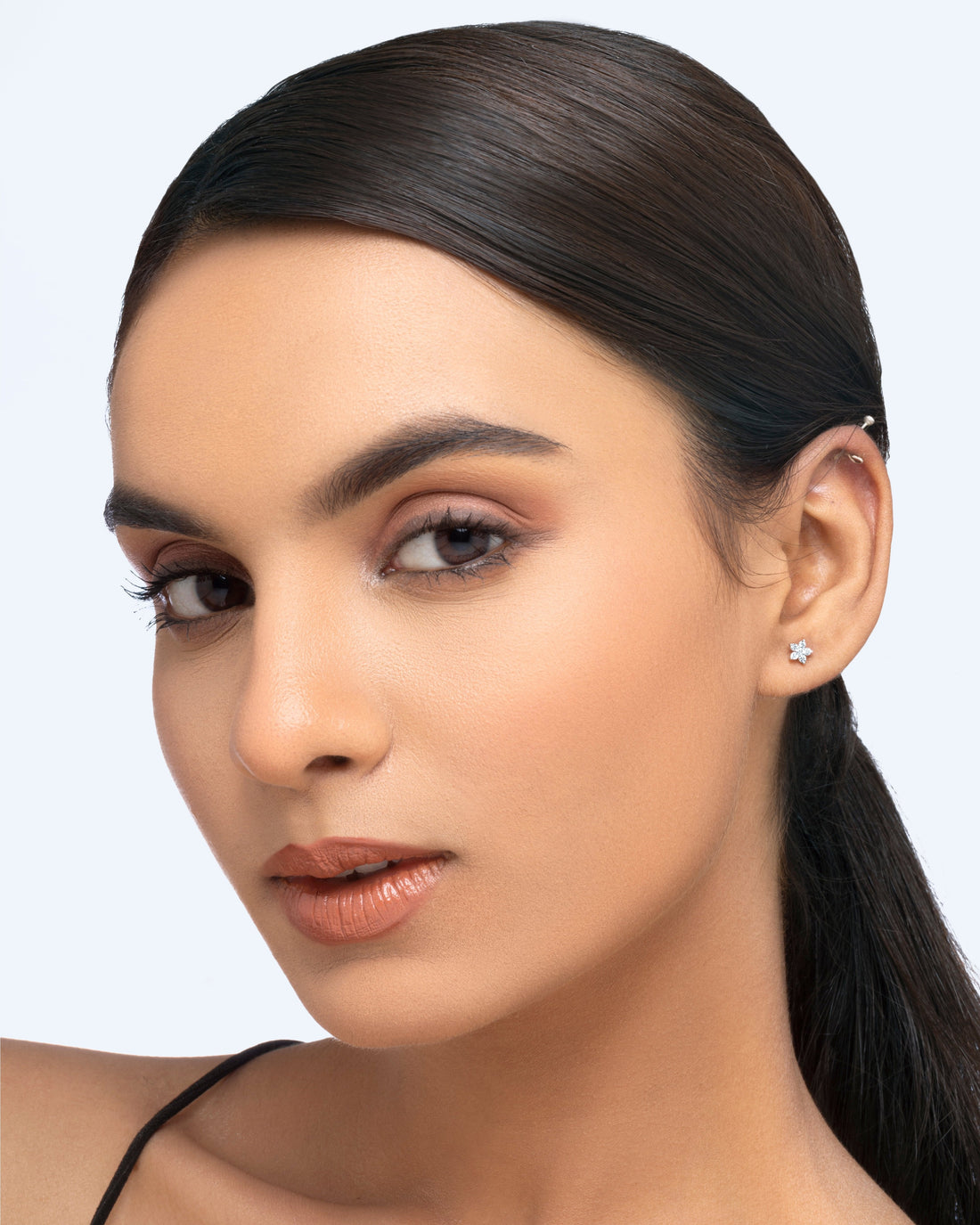 Five Petal Flower Stud Earring
