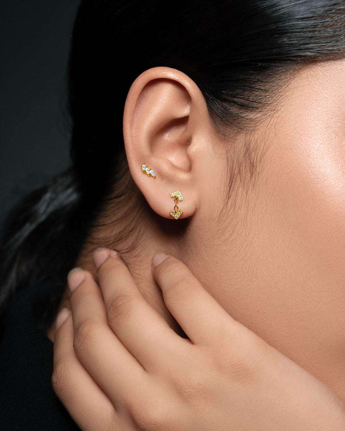 Inverse Arrow Stud Earrings