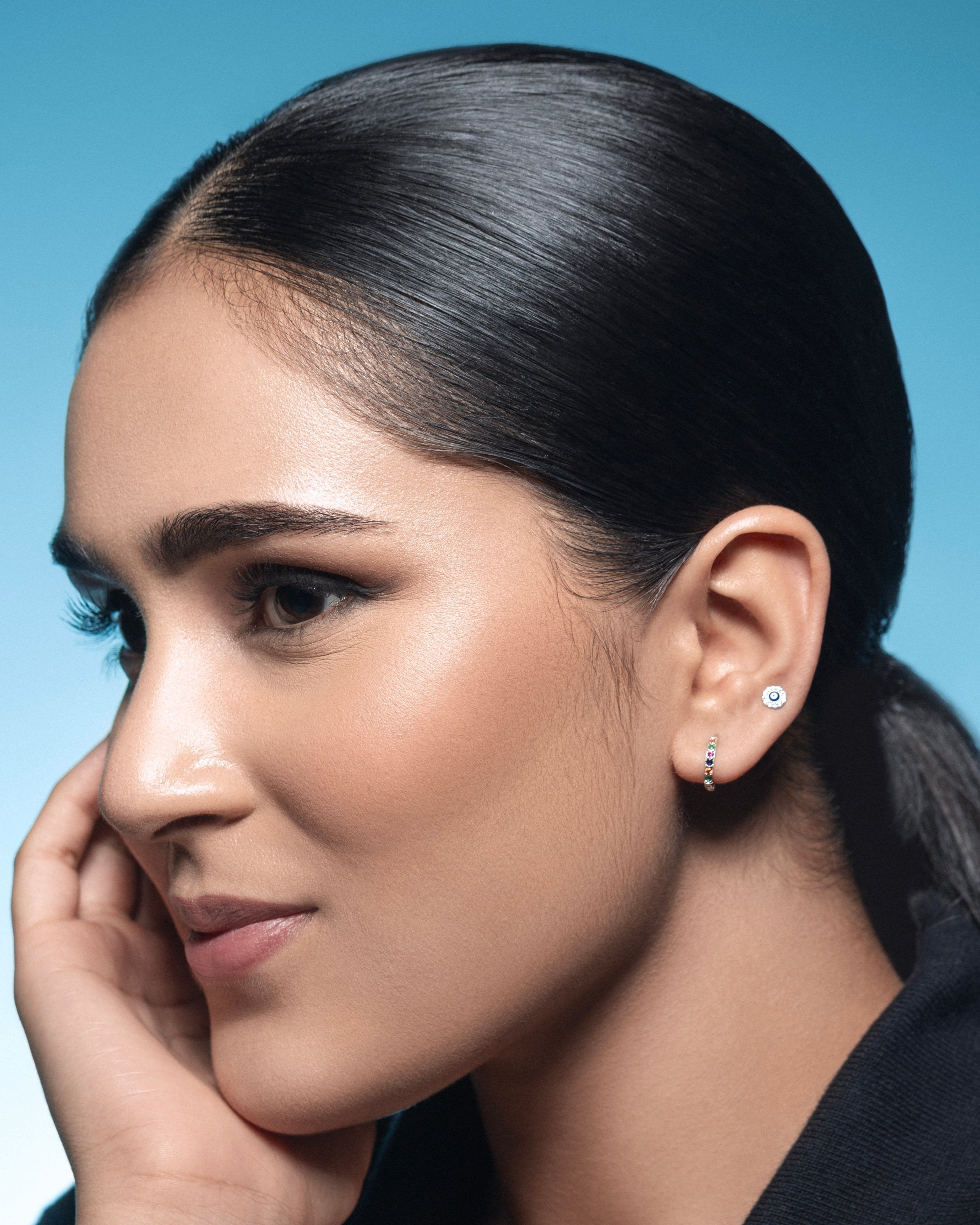 Hamsa Hand Turkish Stud - Minimal