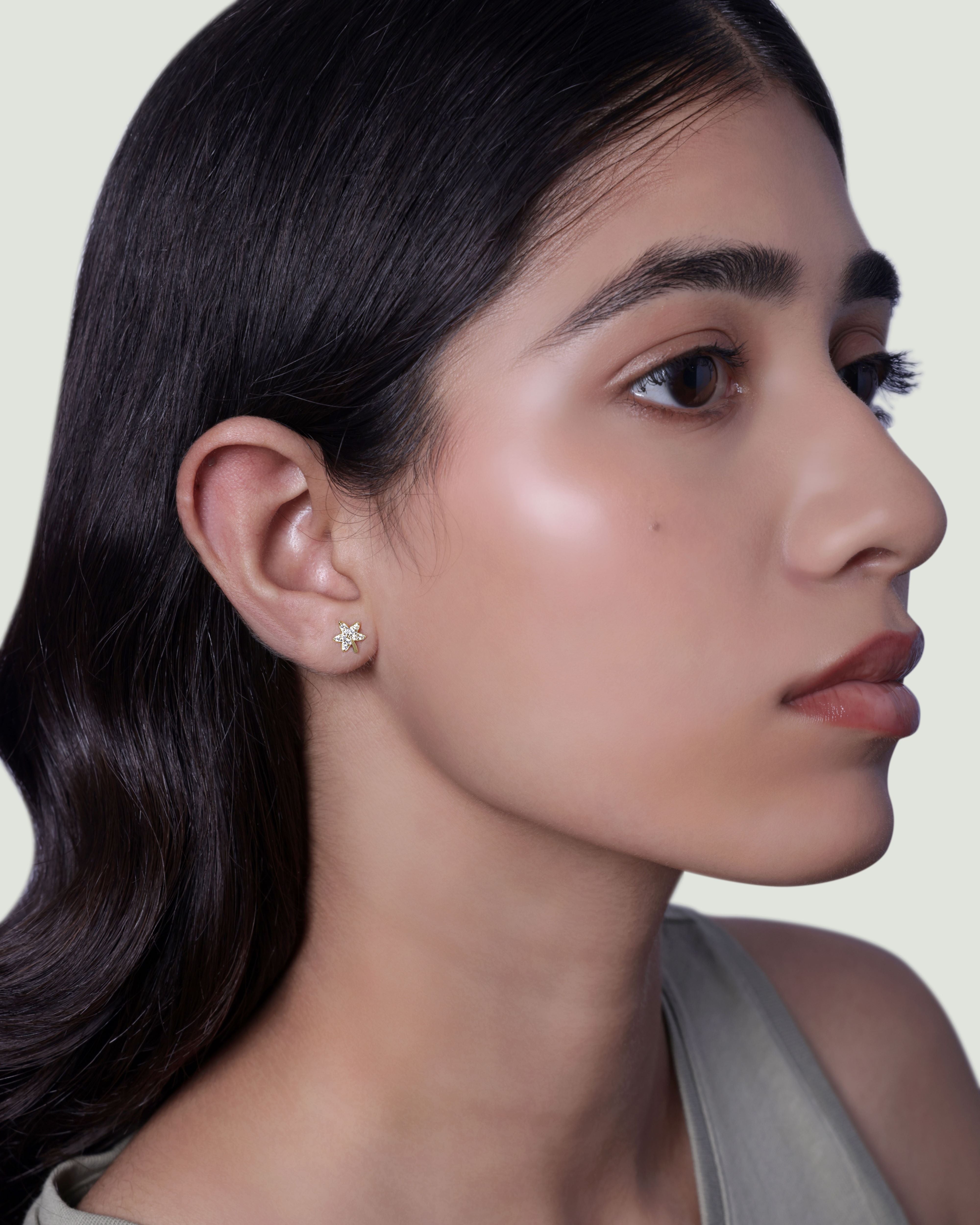 Plant Shape Stud Earring