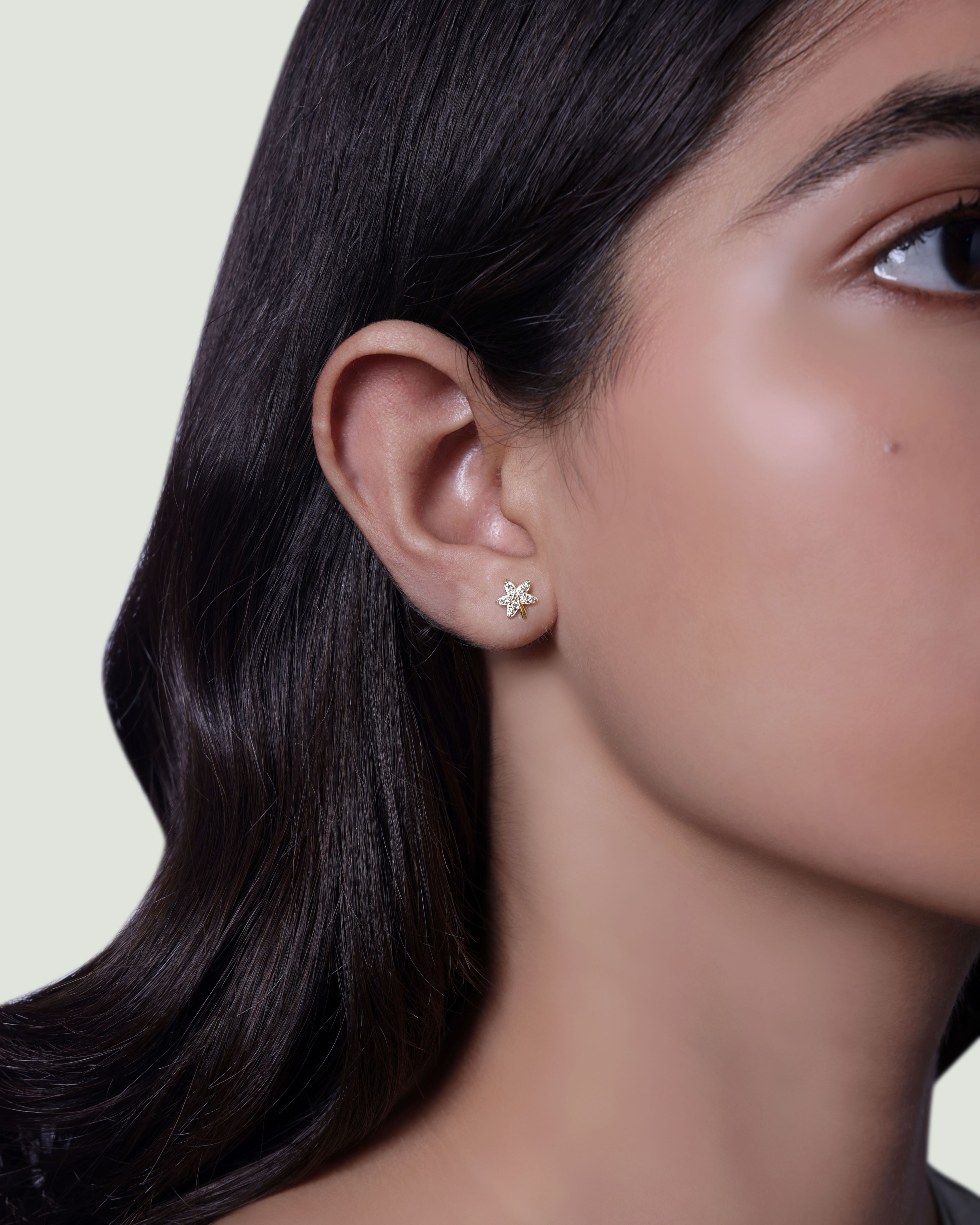 Plant Shape Stud Earring