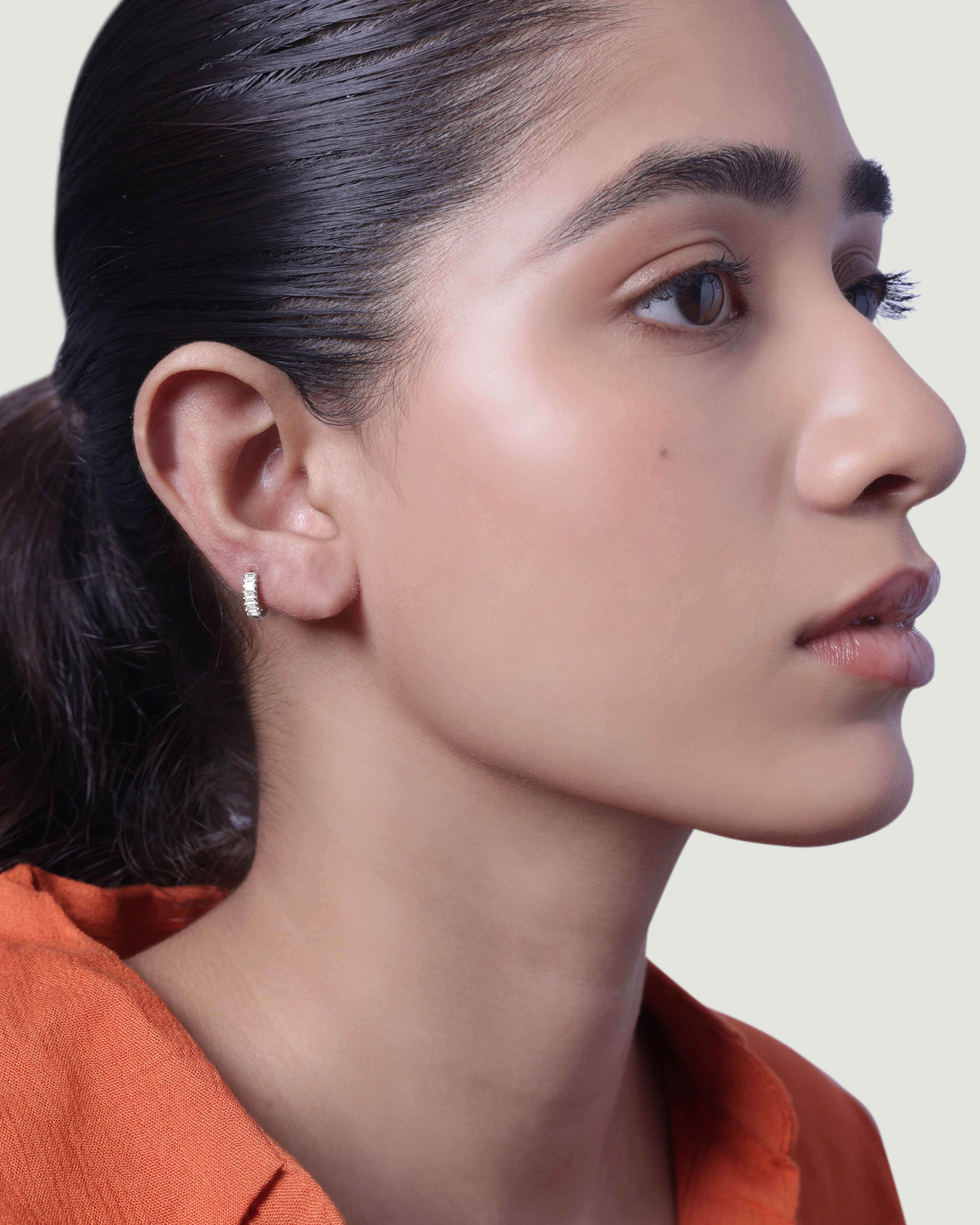 Baguette Hoop Earrings
