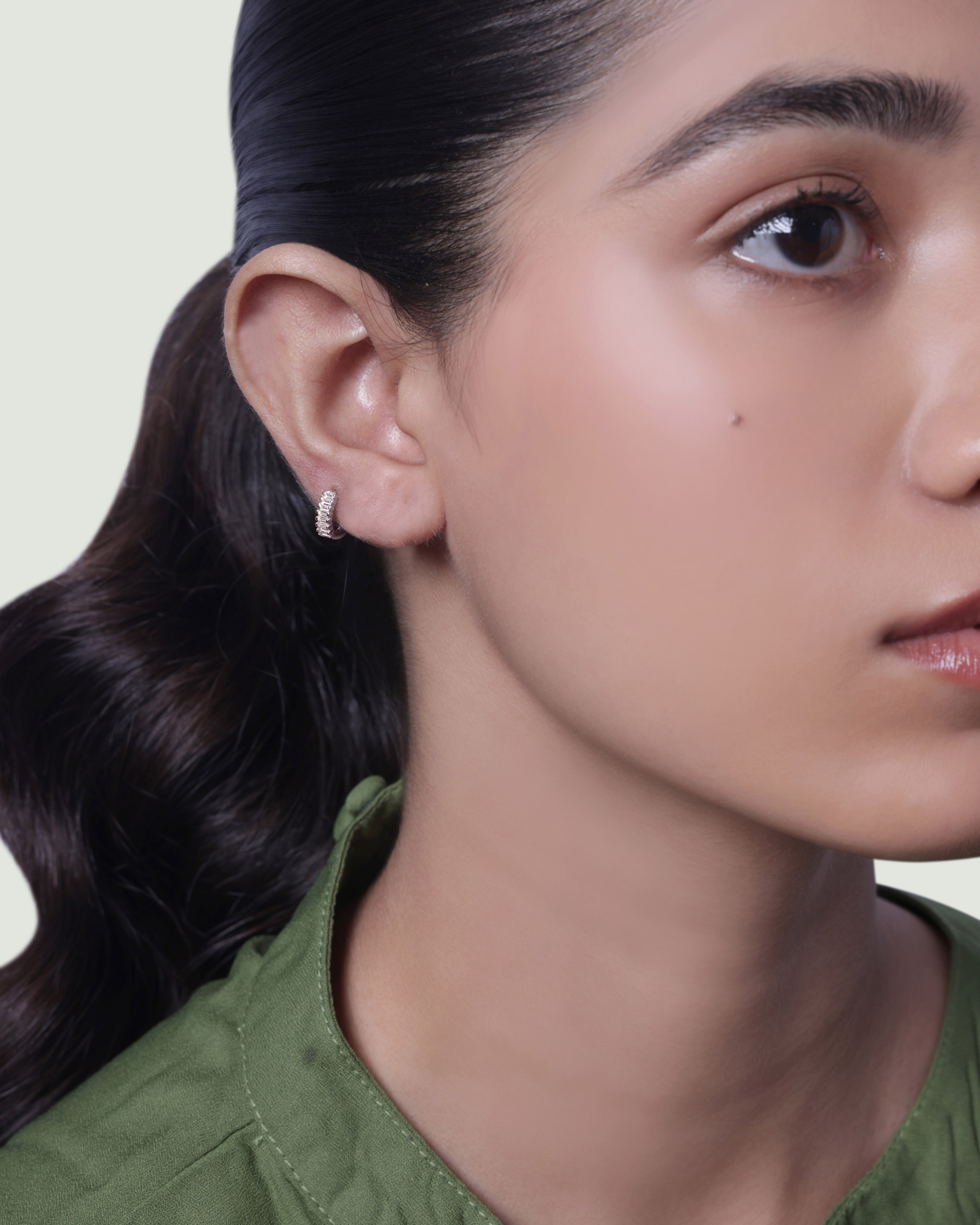 Baguette Hoop Earrings