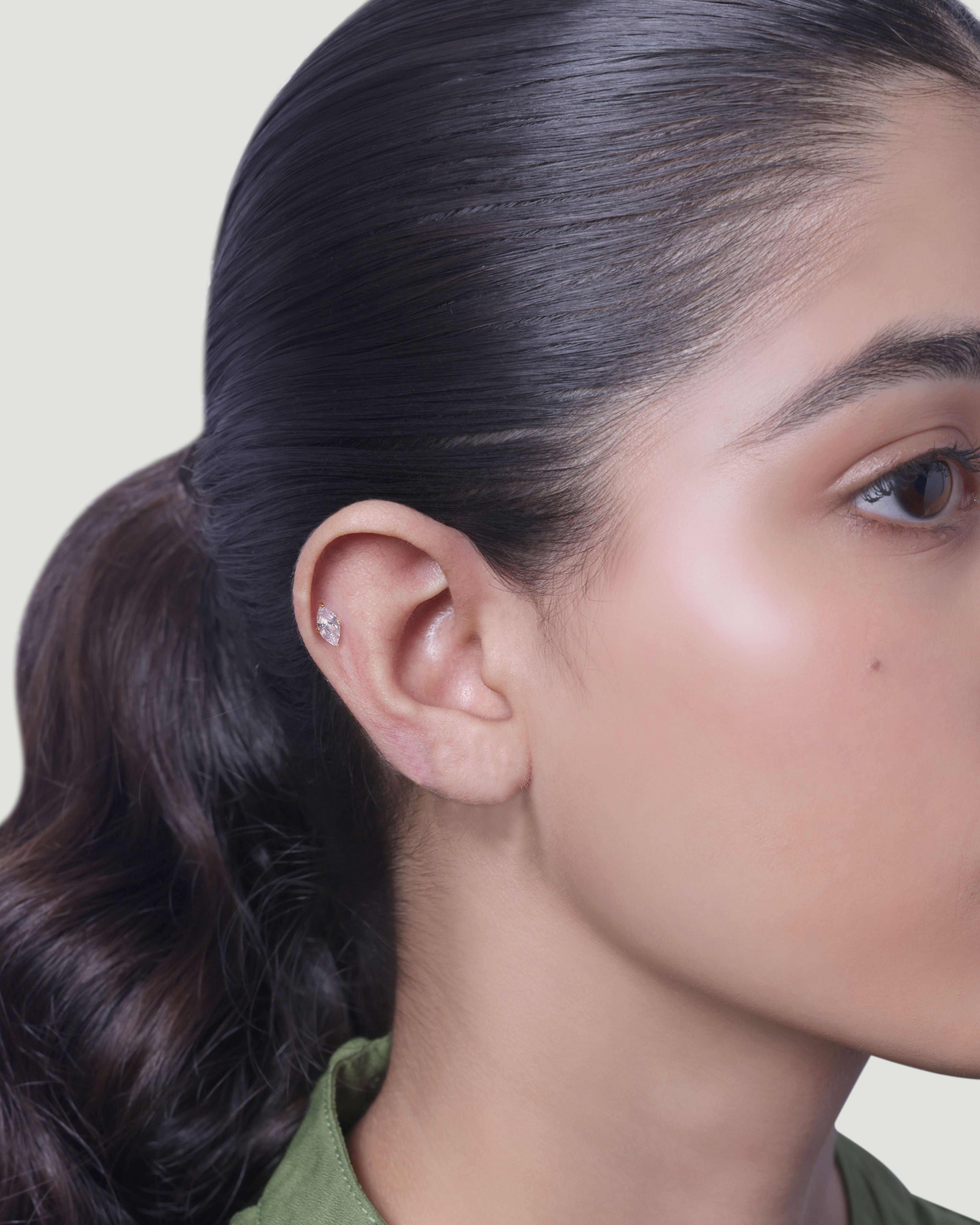 Single Marquise Stud Earring