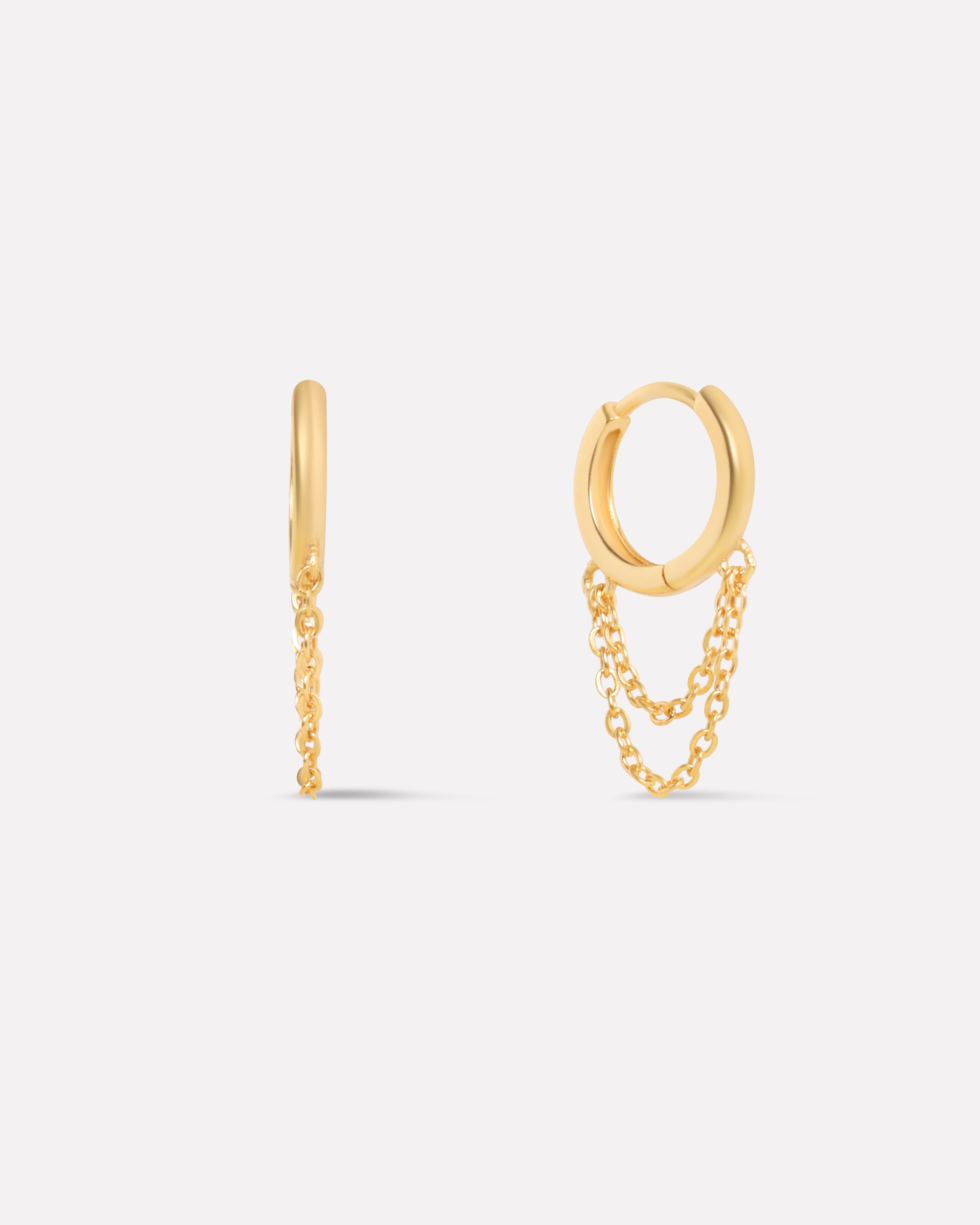 Chain Dangle Hoop Earring
