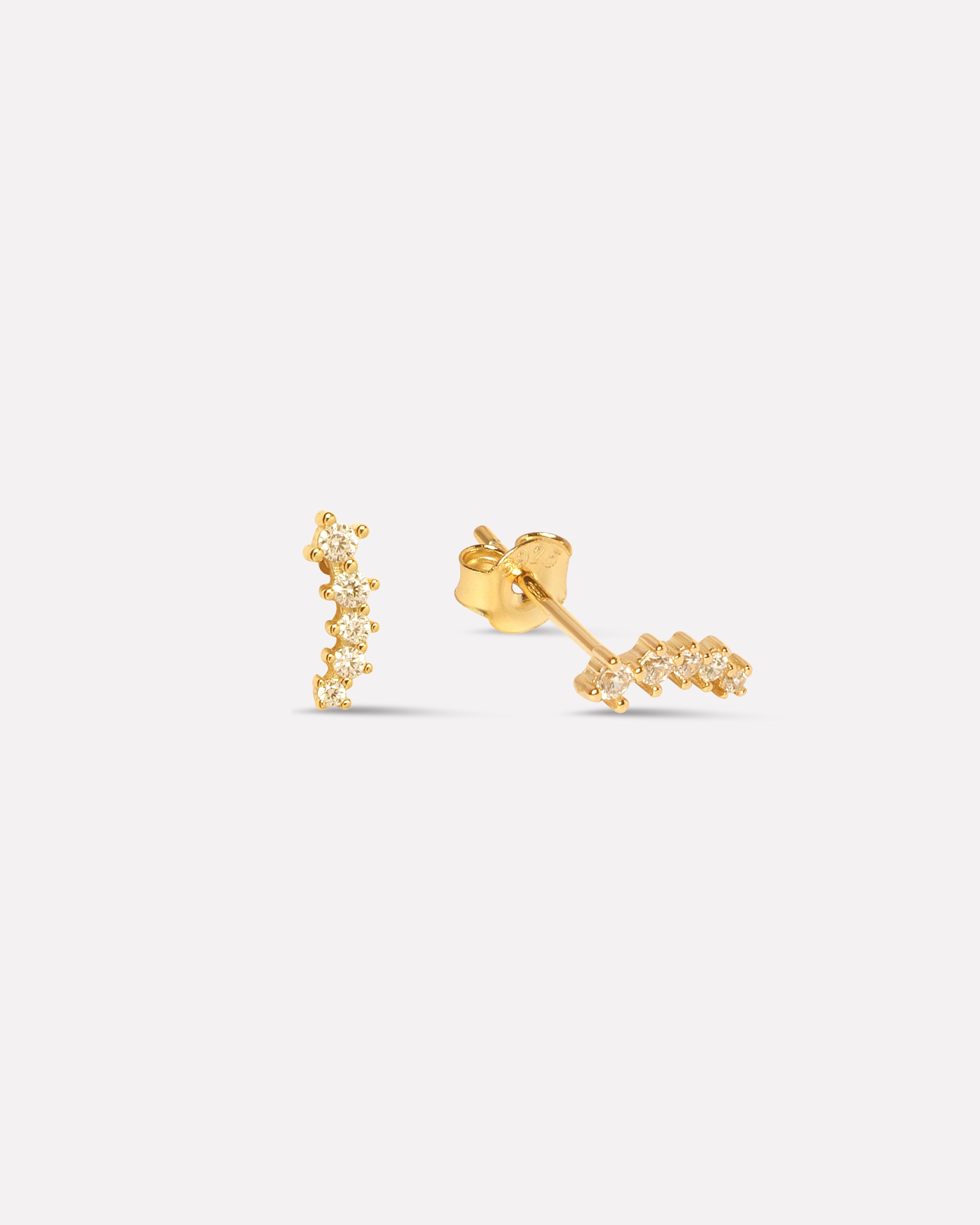 Five Stone Climber Earring Stud
