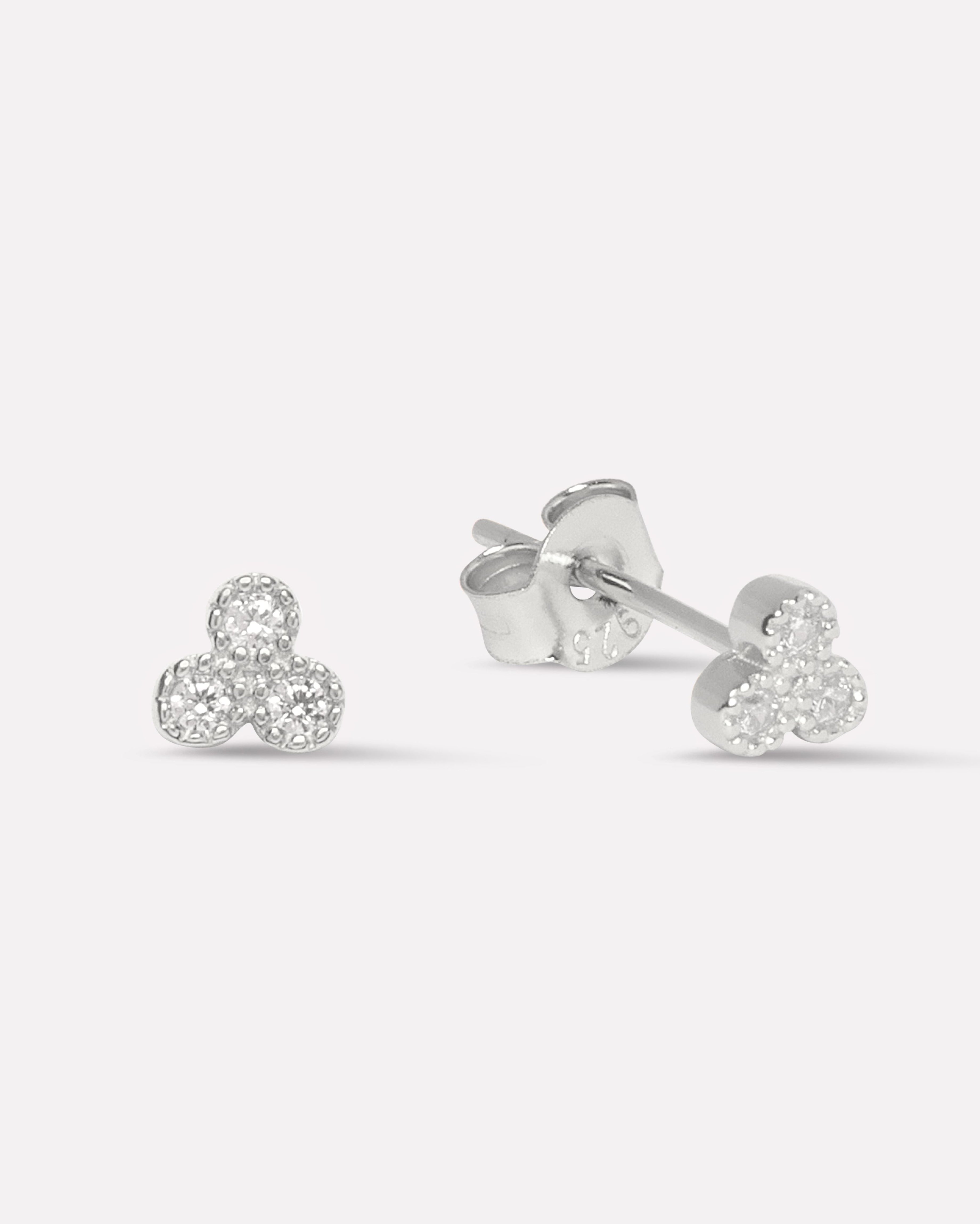 Symmetry Three Stone Stud Pair
