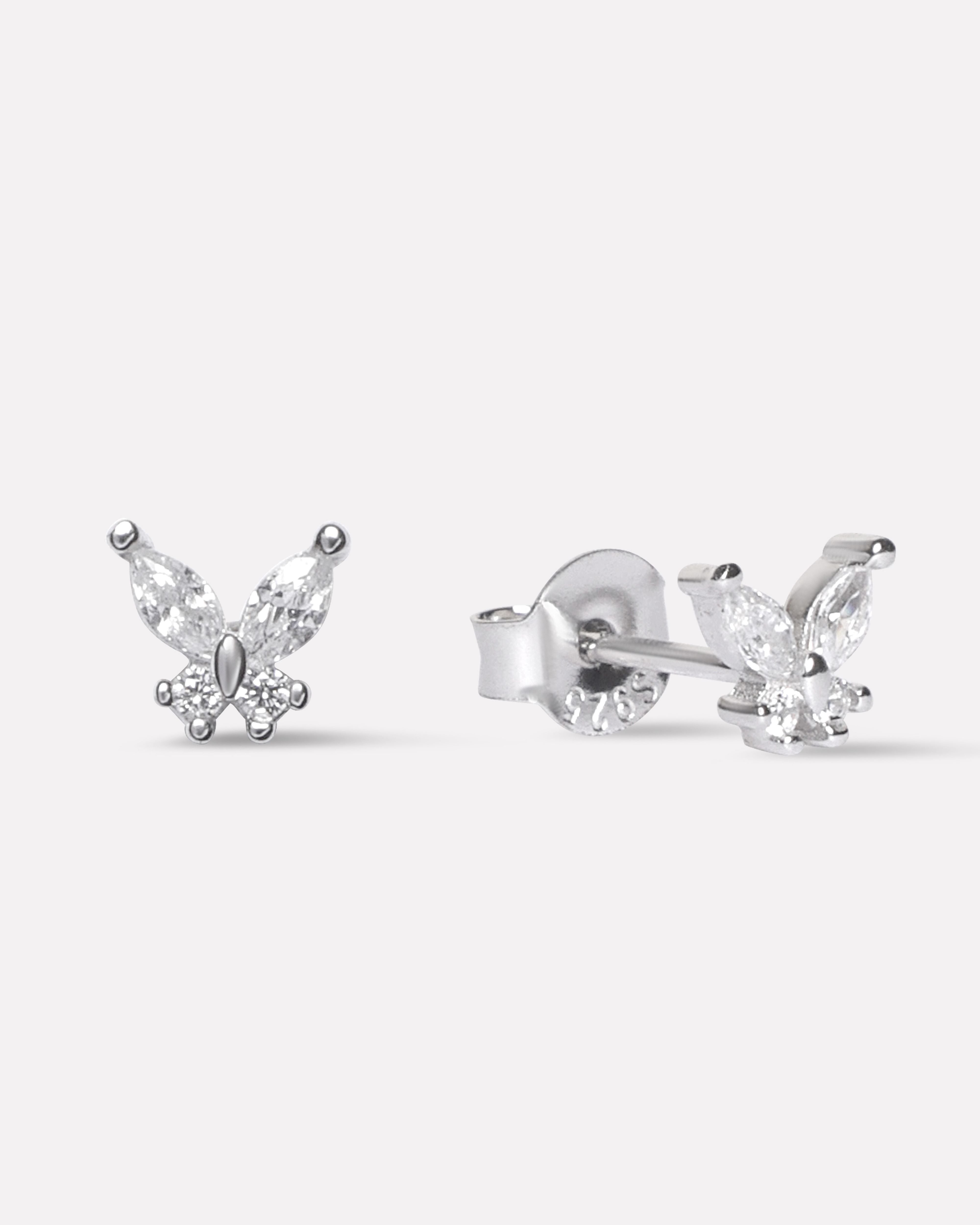 Zirconia Butterfly Stud Earring