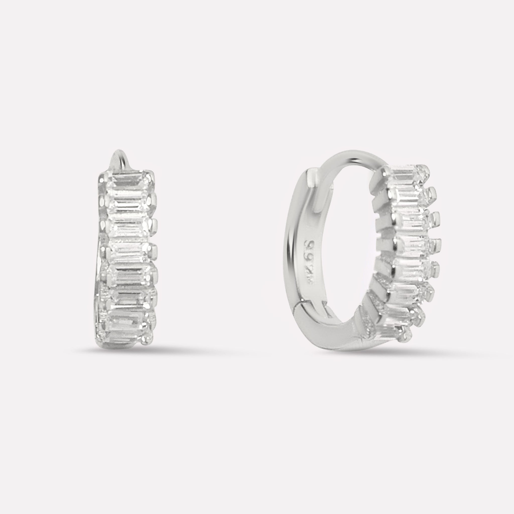 Baguette Hoop Earrings