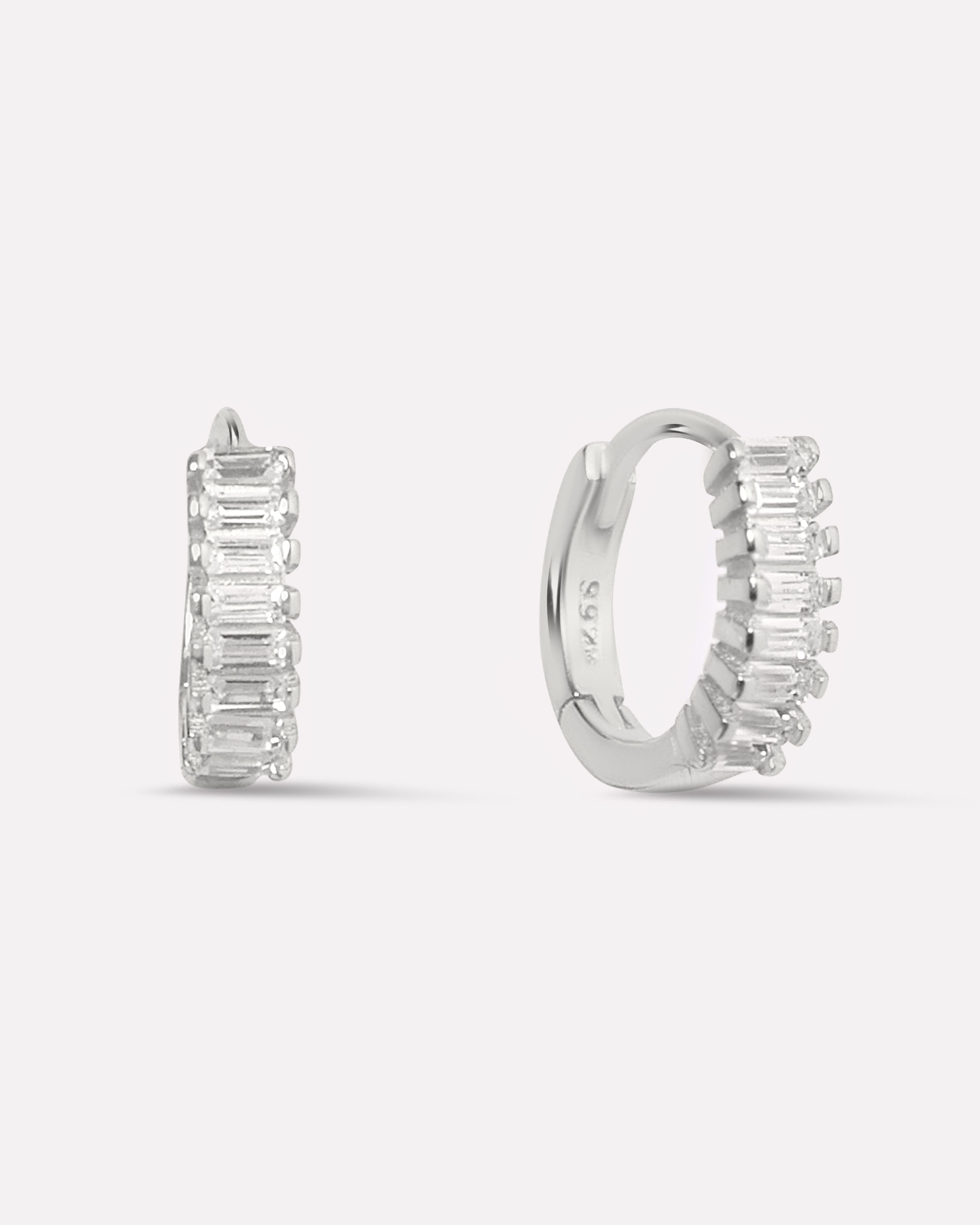 Baguette Hoop Earrings