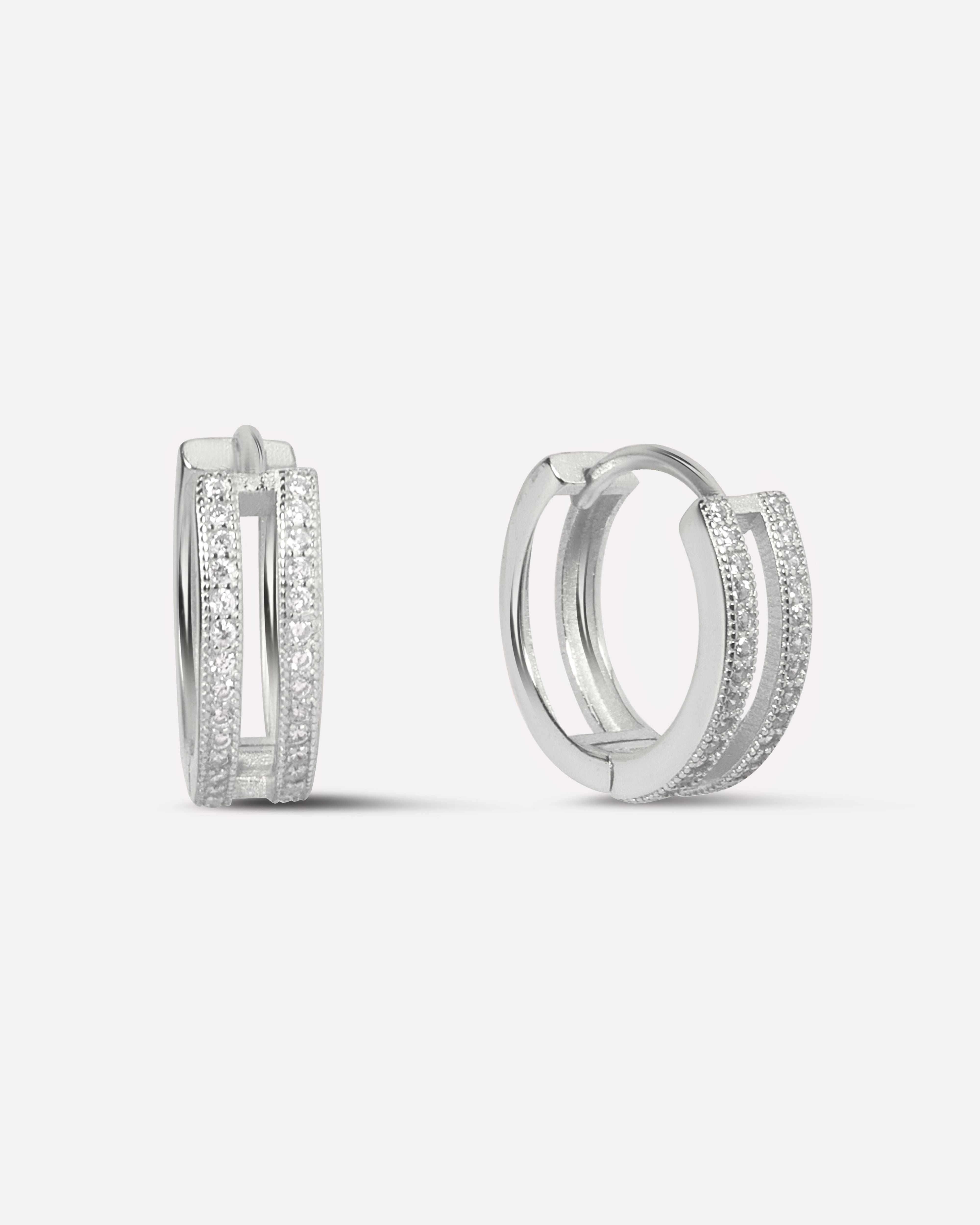 Bold Dual Statement Hoop Earring