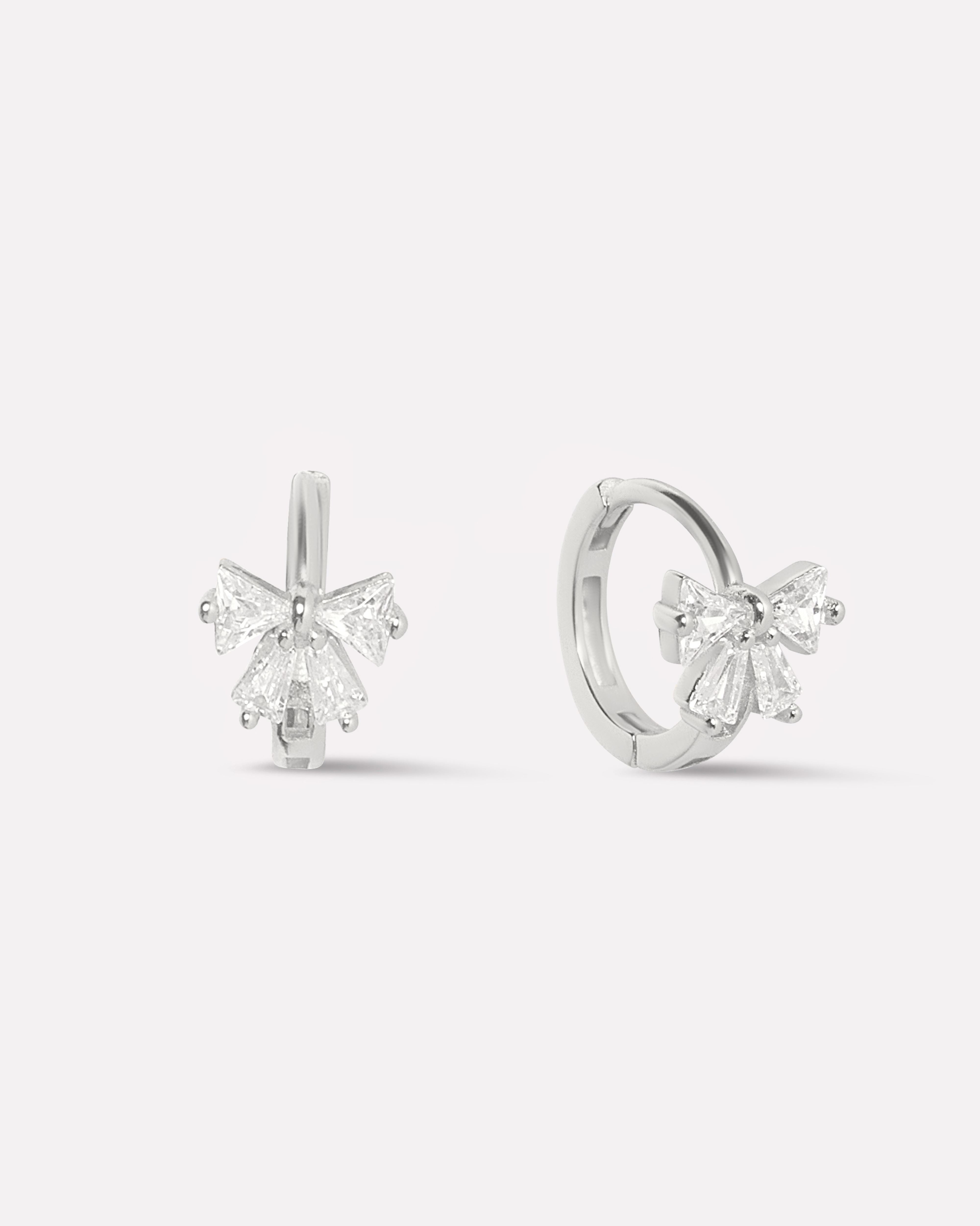 Bow Tie Dainty Hoop Earrings