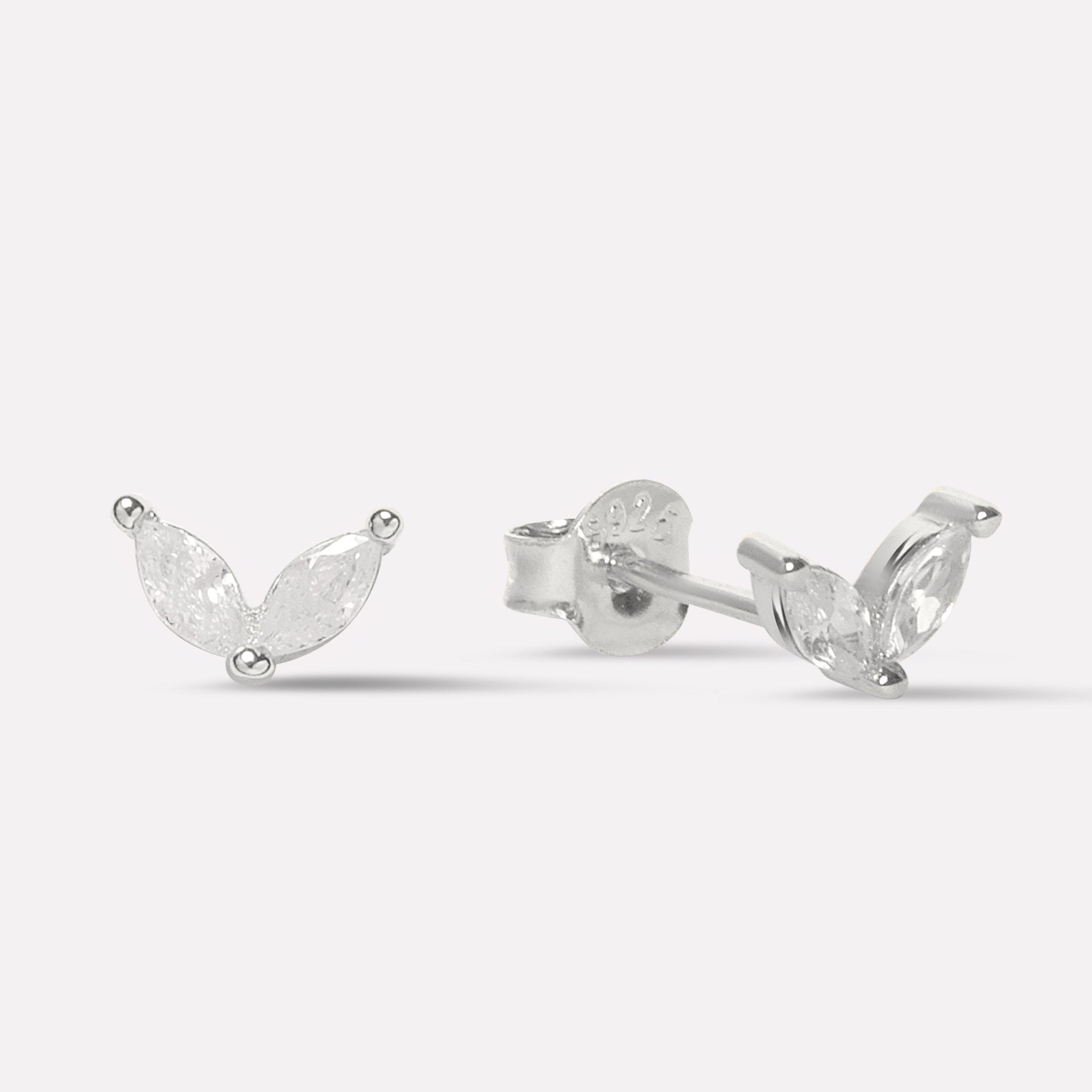 Two Petal Stud Earrings
