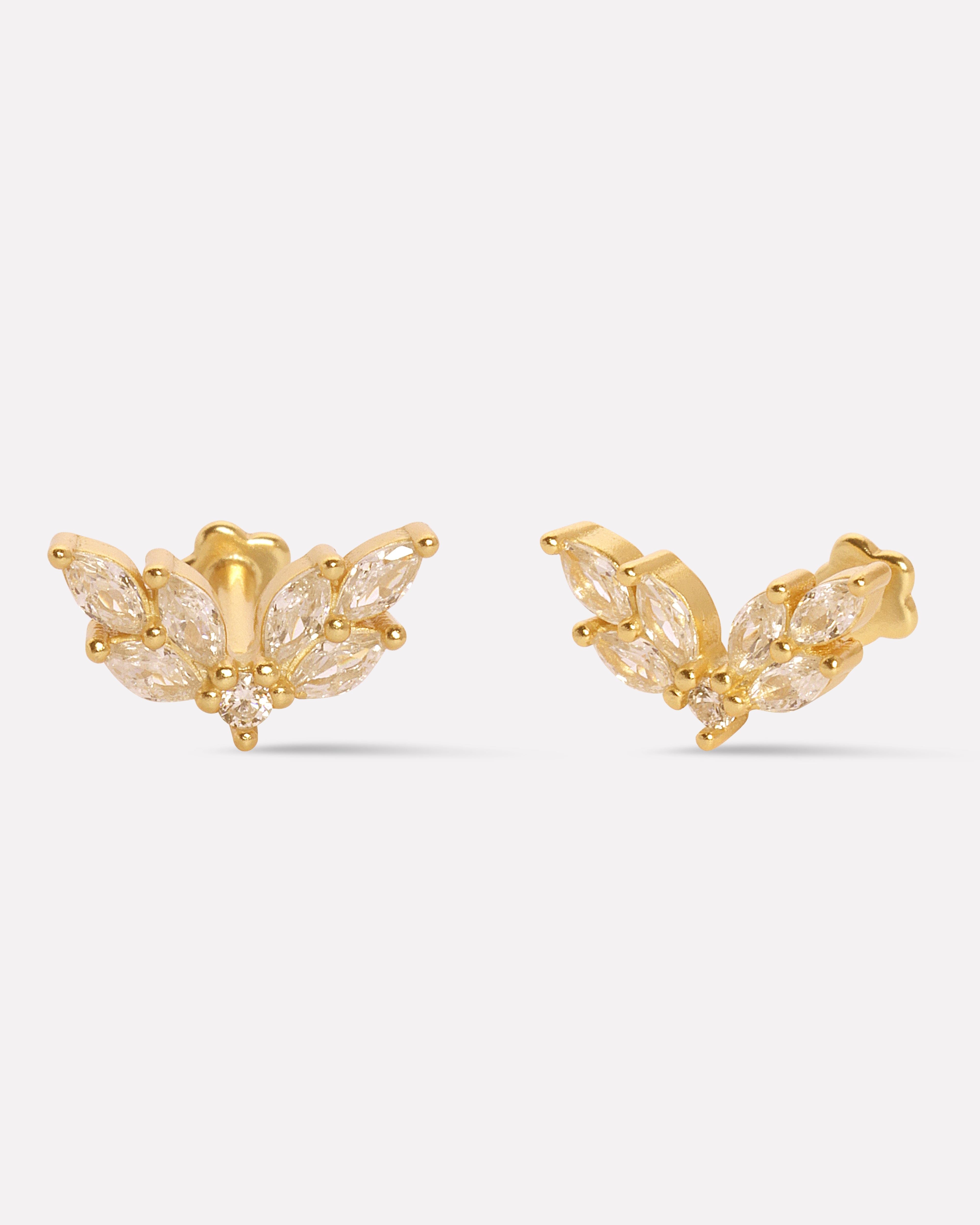 Rosaline Flat Back Stud Earrings