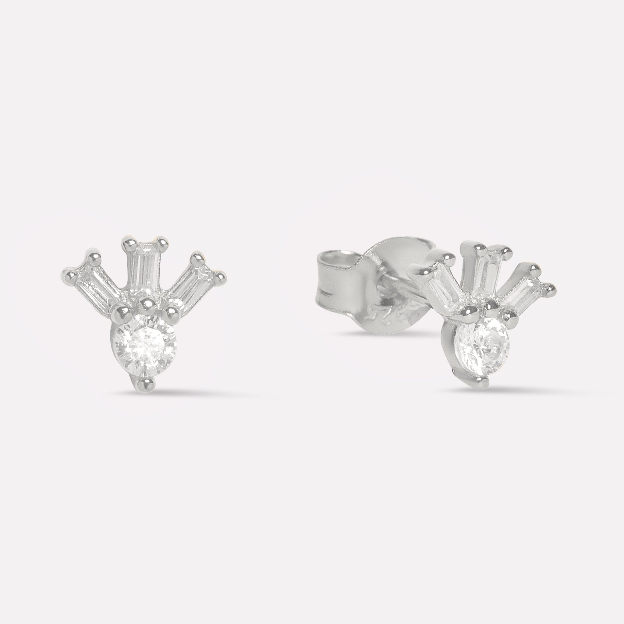 Baguette Rays Stud Earrings