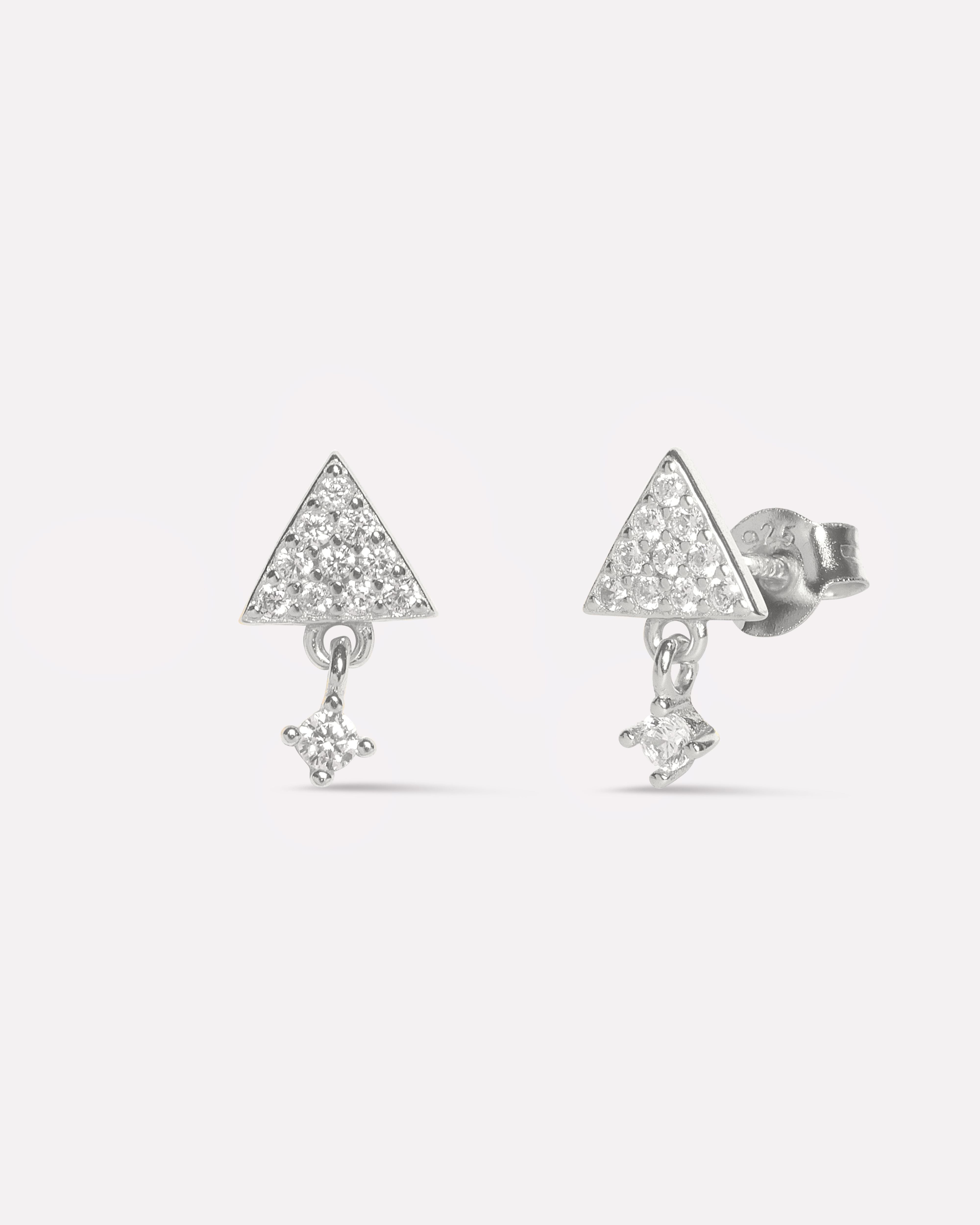 Pyramid Drops Studs Earrings