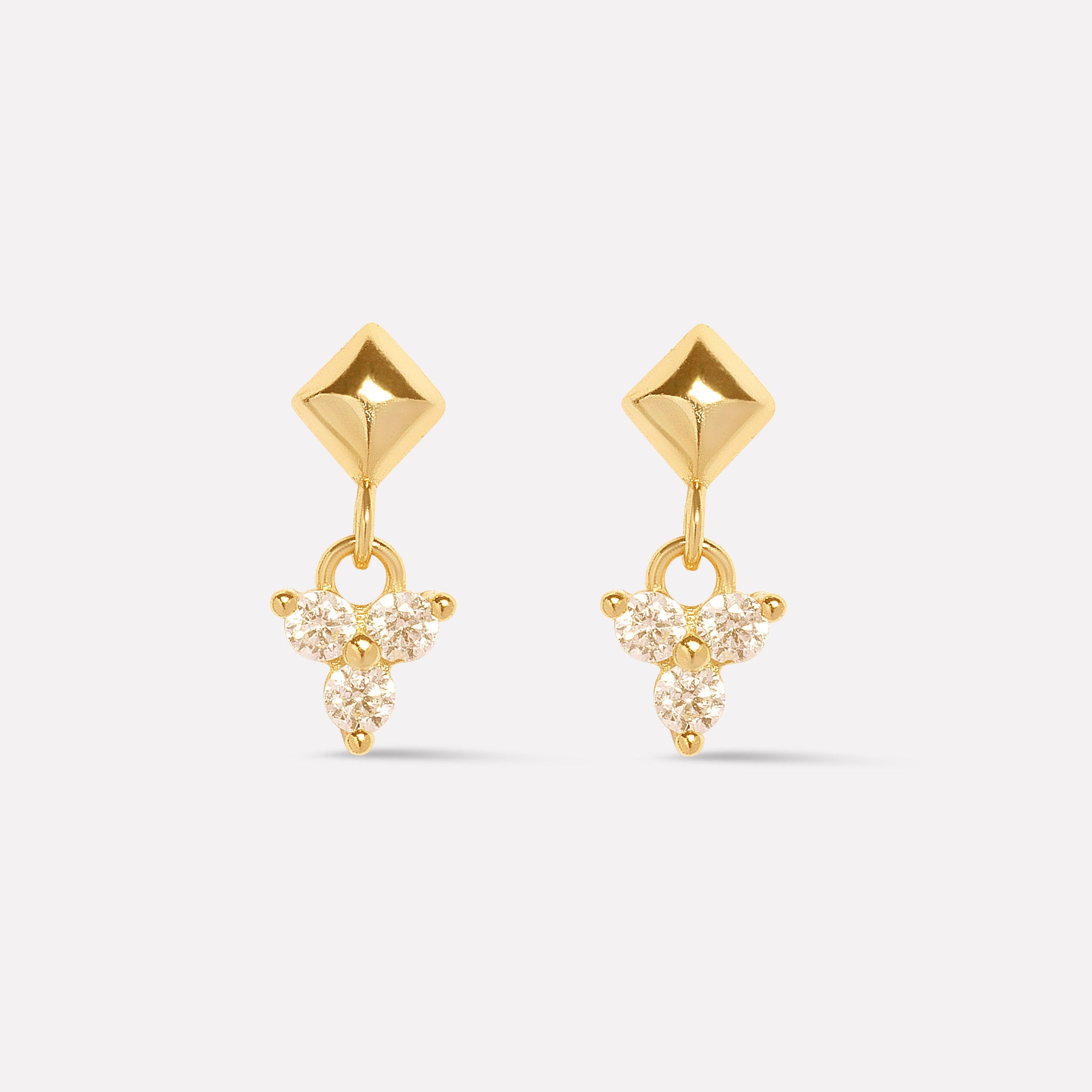 Pyramid Dangle Cartilage Flat Back Earrings