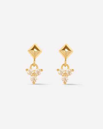 Pyramid Dangle Cartilage Flat Back Earrings