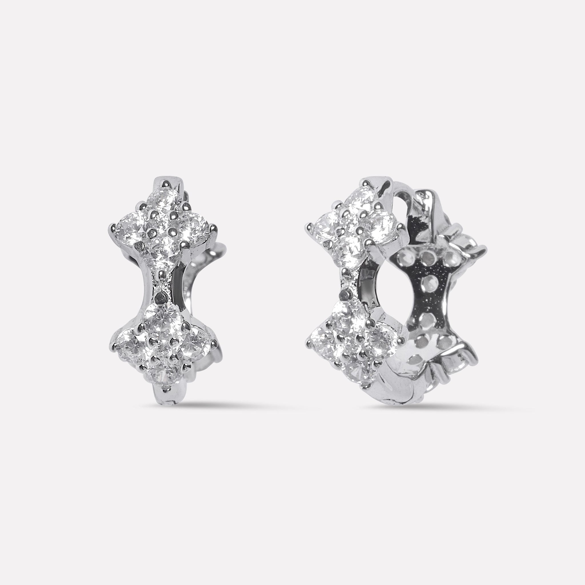 Bloomiq Crystal Hoops Earrings