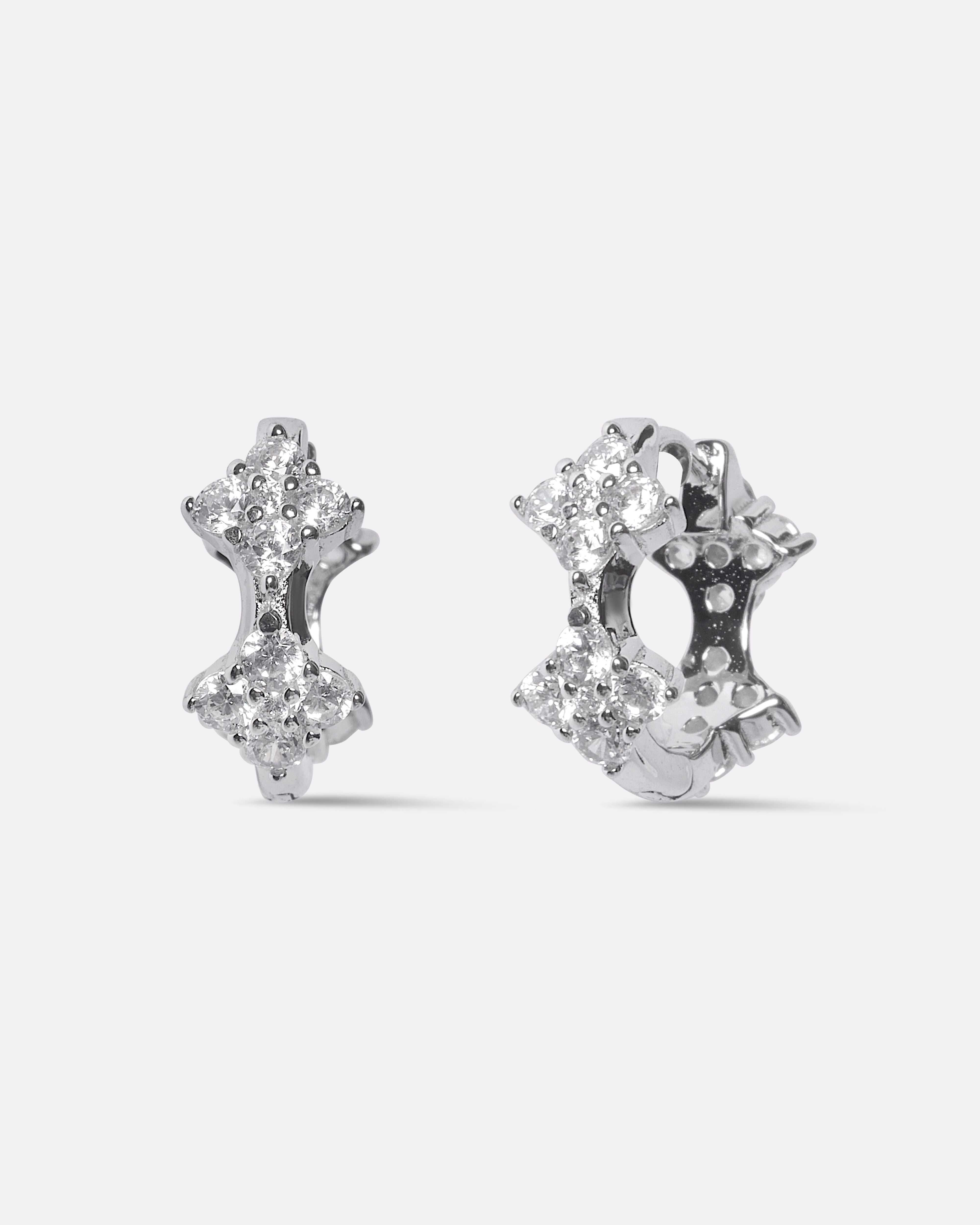 Bloomiq Crystal Hoops Earrings