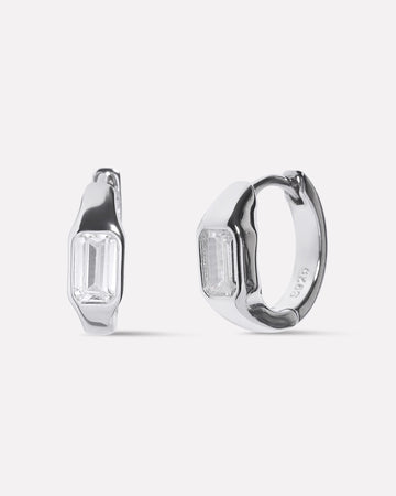 Modern Sleek Bar Hoop Earrings