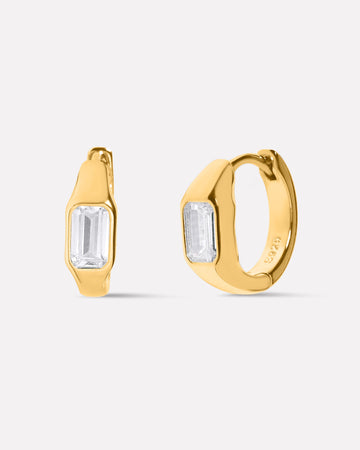 Modern Sleek Bar Hoop Earrings