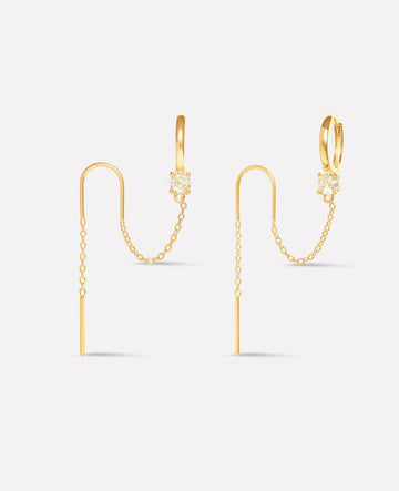 Chashni Sui Dhaga Chain Connector Earrings