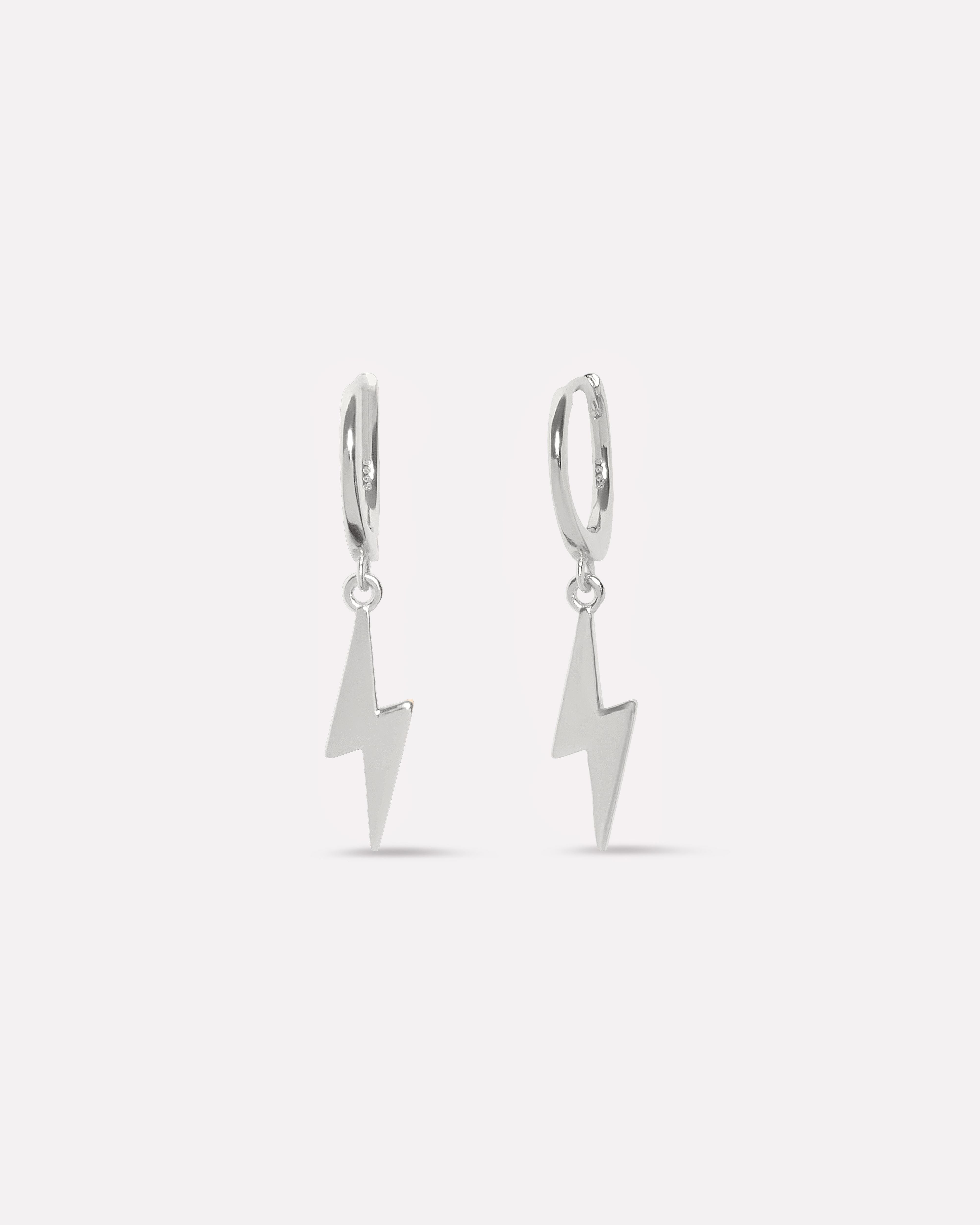 Dainty Thunder Charm Hoop Men's Earrings