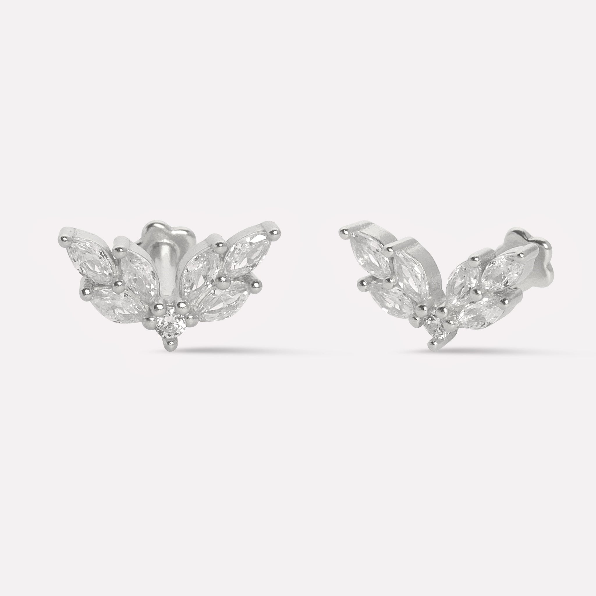 Rosaline Flat Back Stud Earrings