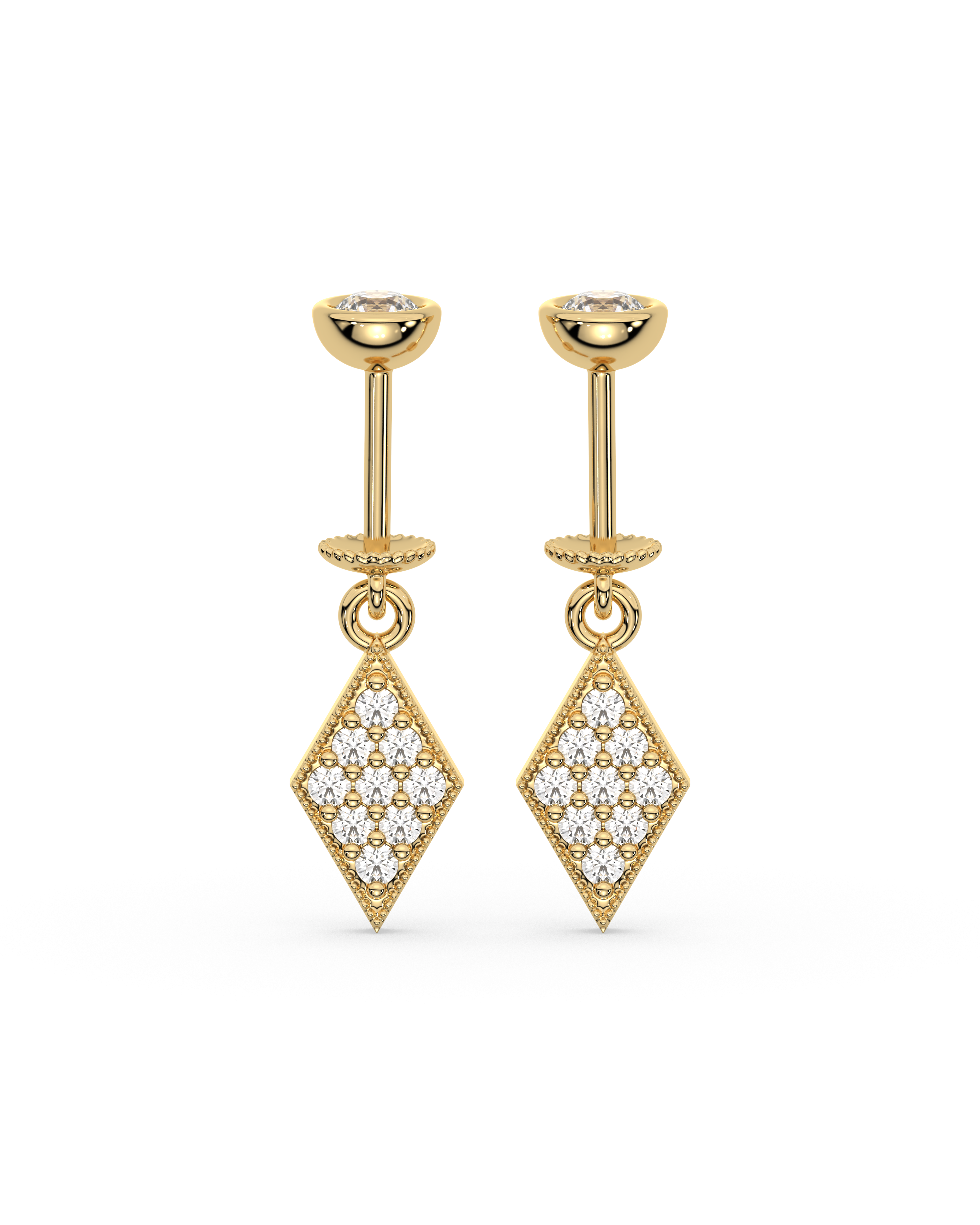 Edgy Helix Hanging - 14K Gold Plated