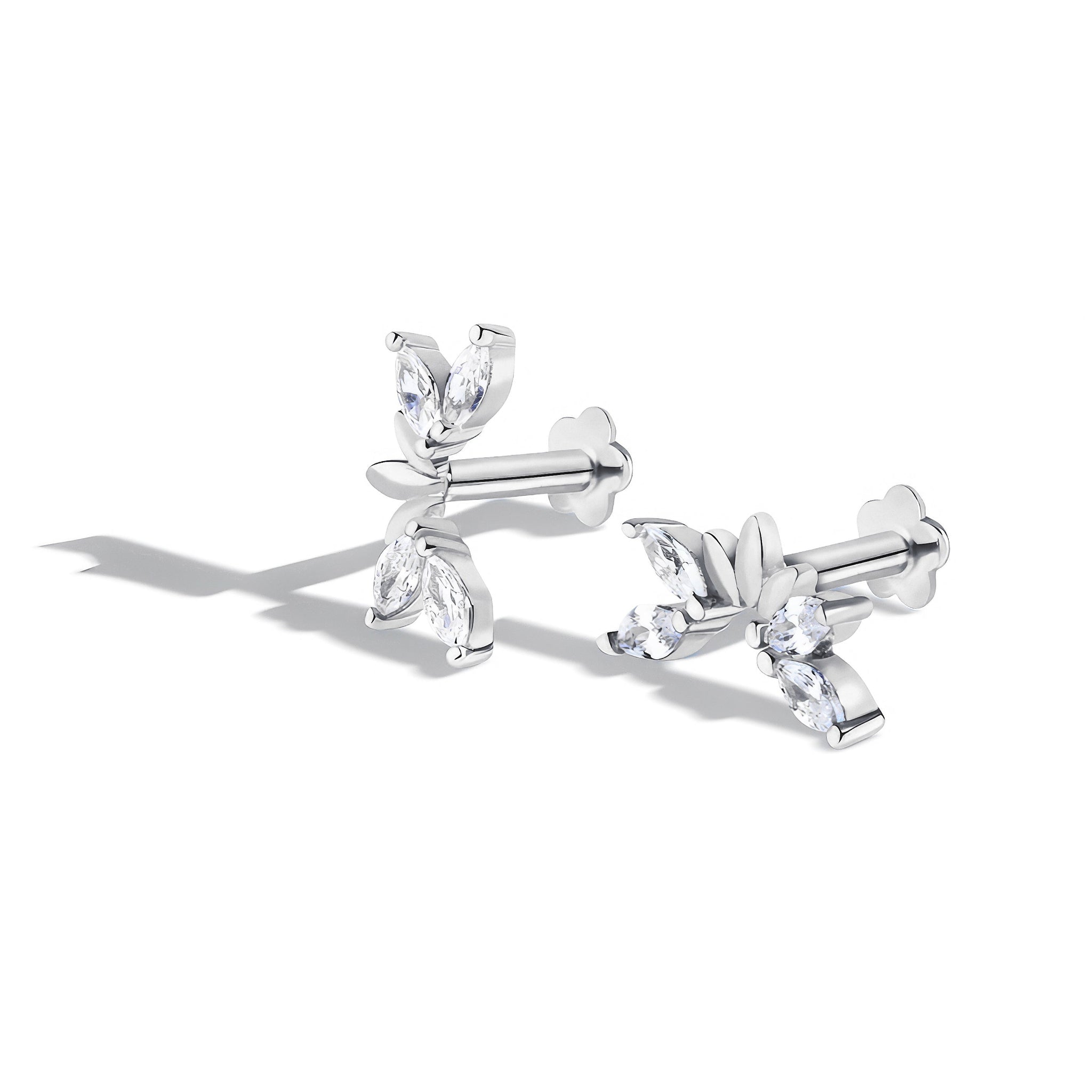 Lumiere Leaf Stud Earrings