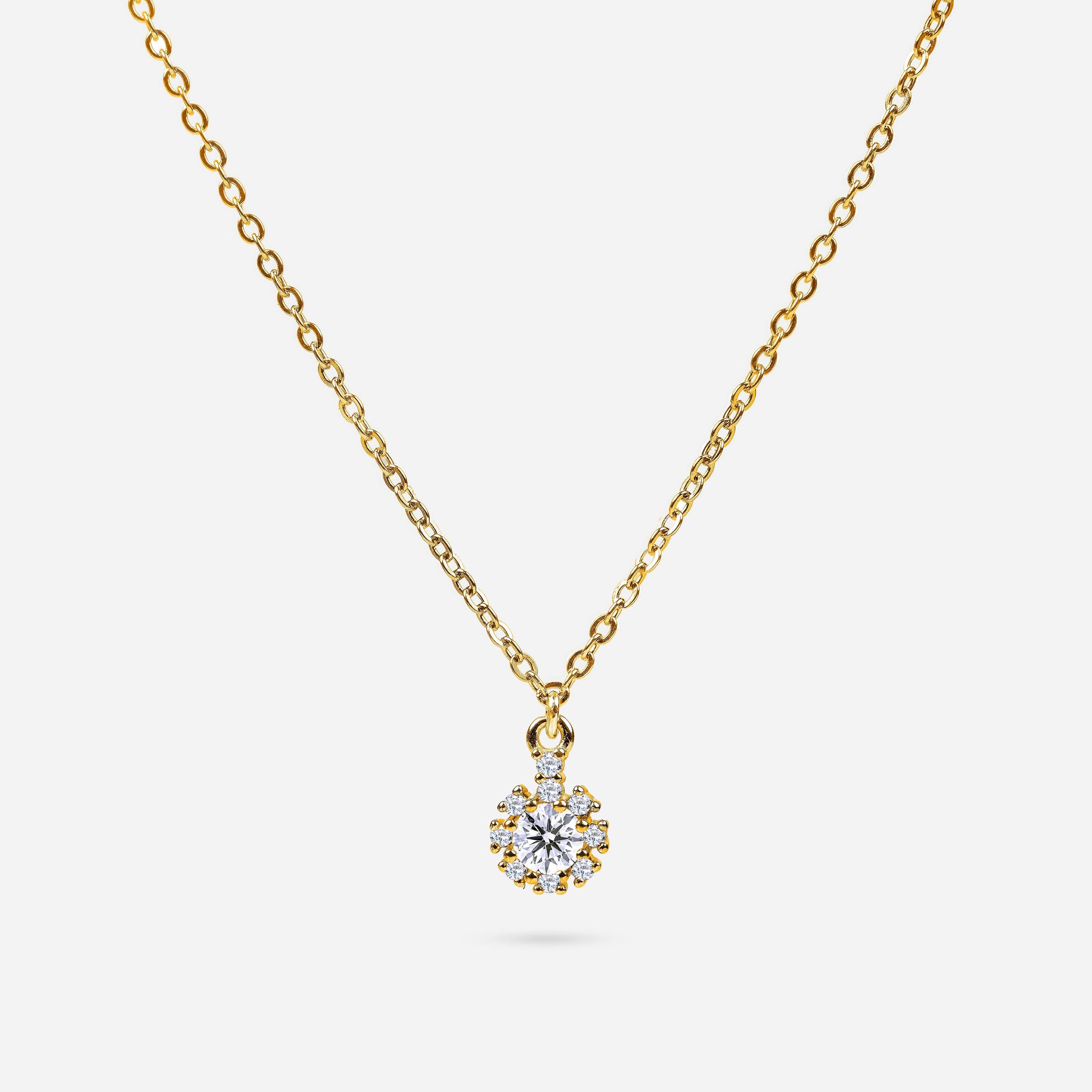 Solitaire Silver Necklace