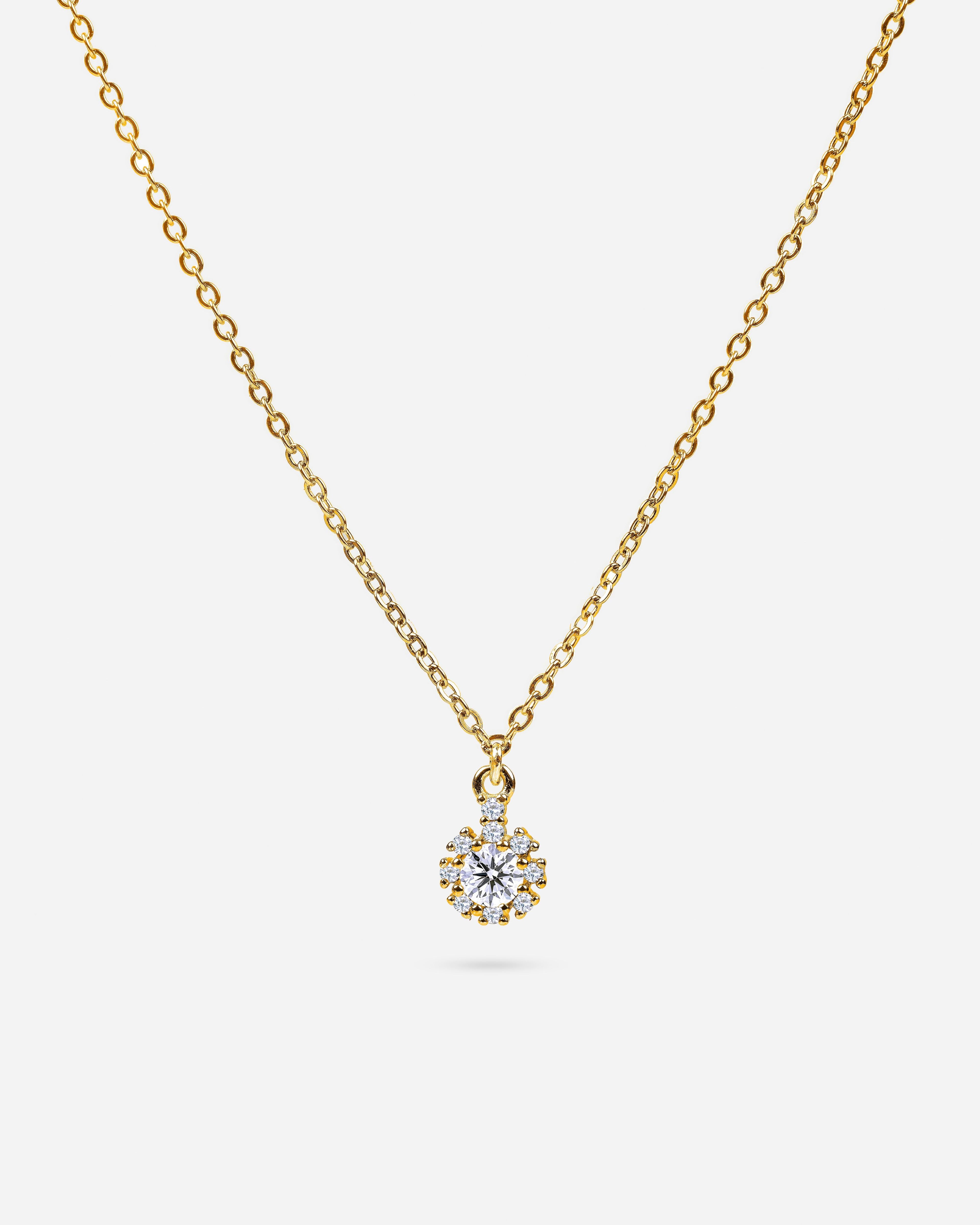 Solitaire Silver Necklace