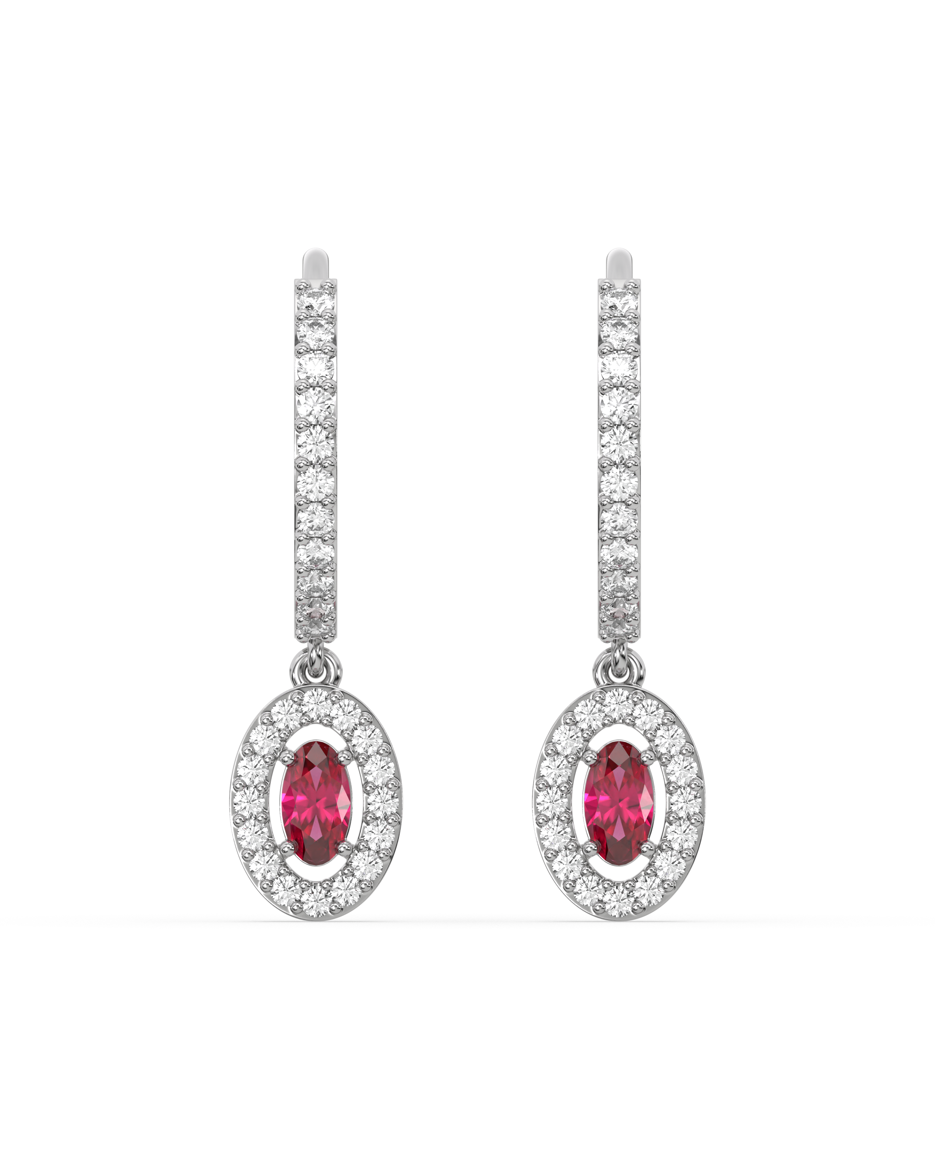 Sphere Ruby Charm Hoop