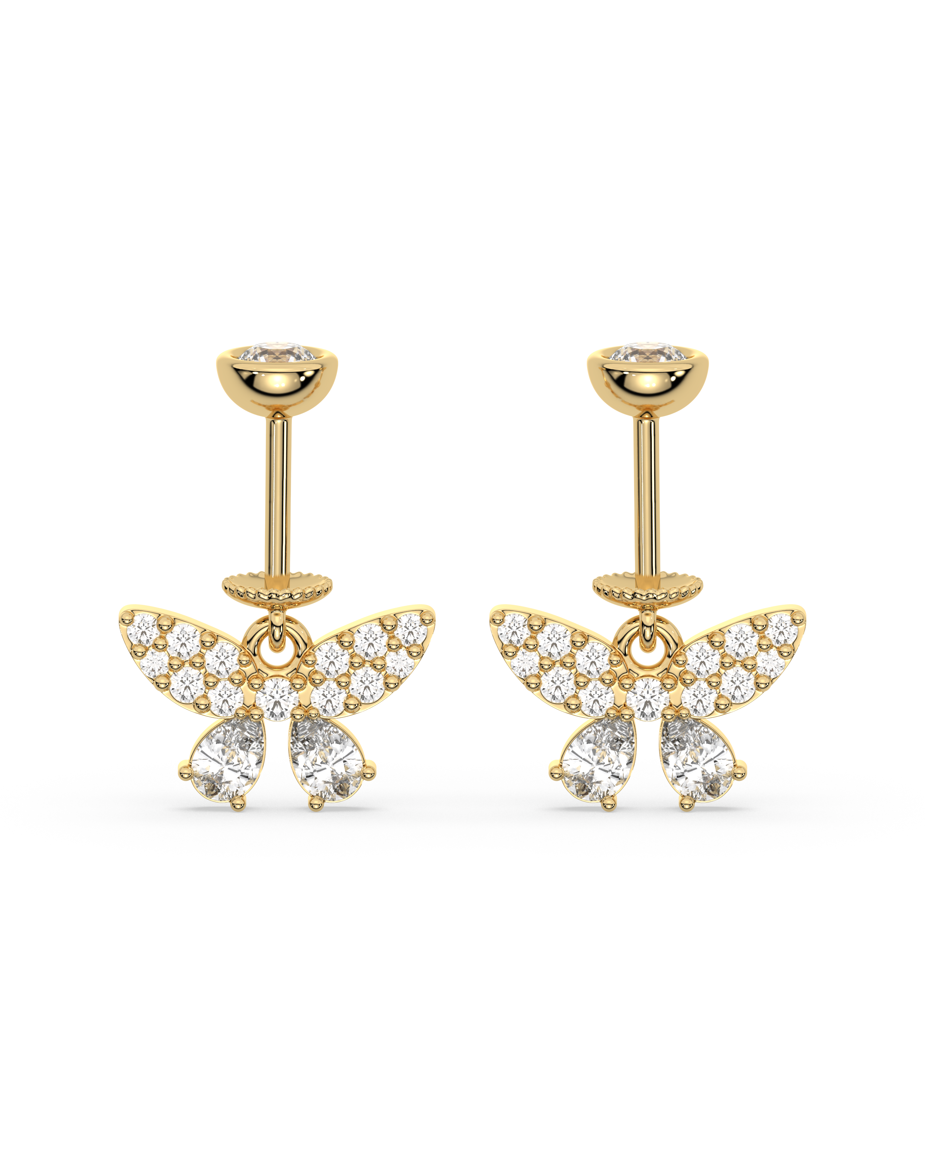 Radiant Butterfly - Helix Hanging - 14K Gold Plated