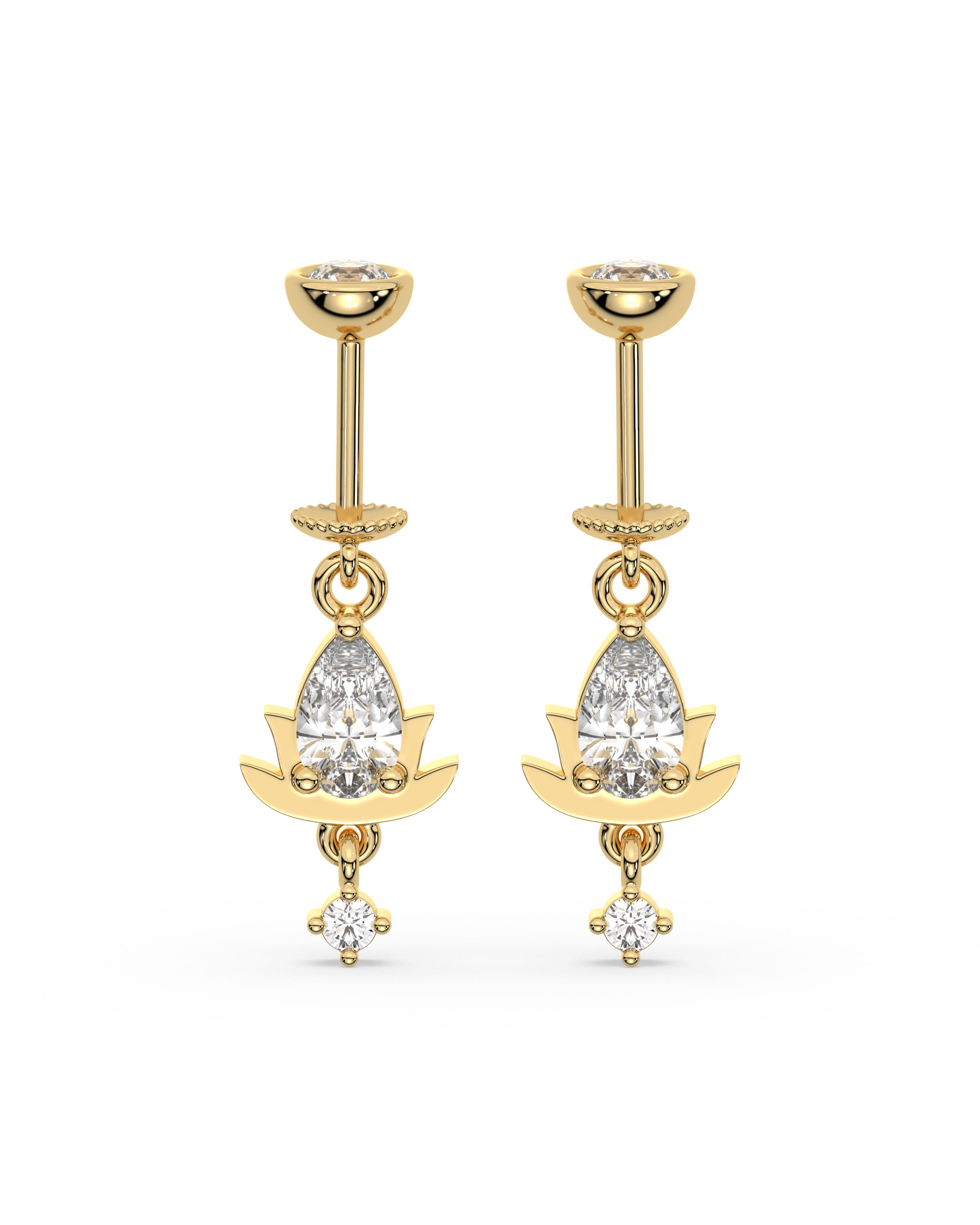 Modern Kamal - A Helix Hanging - 14K Gold Plated