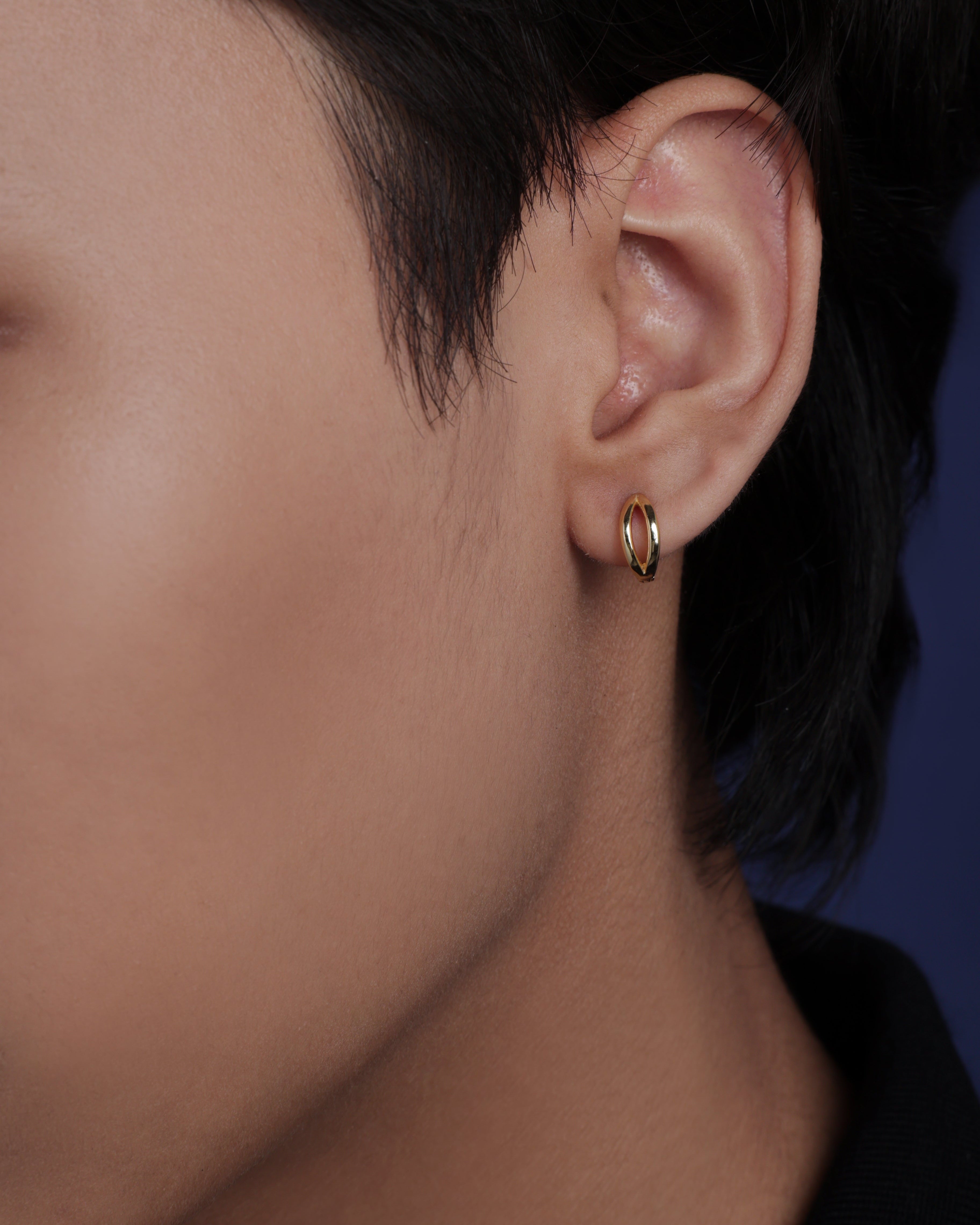 Men Double Gold Hoop