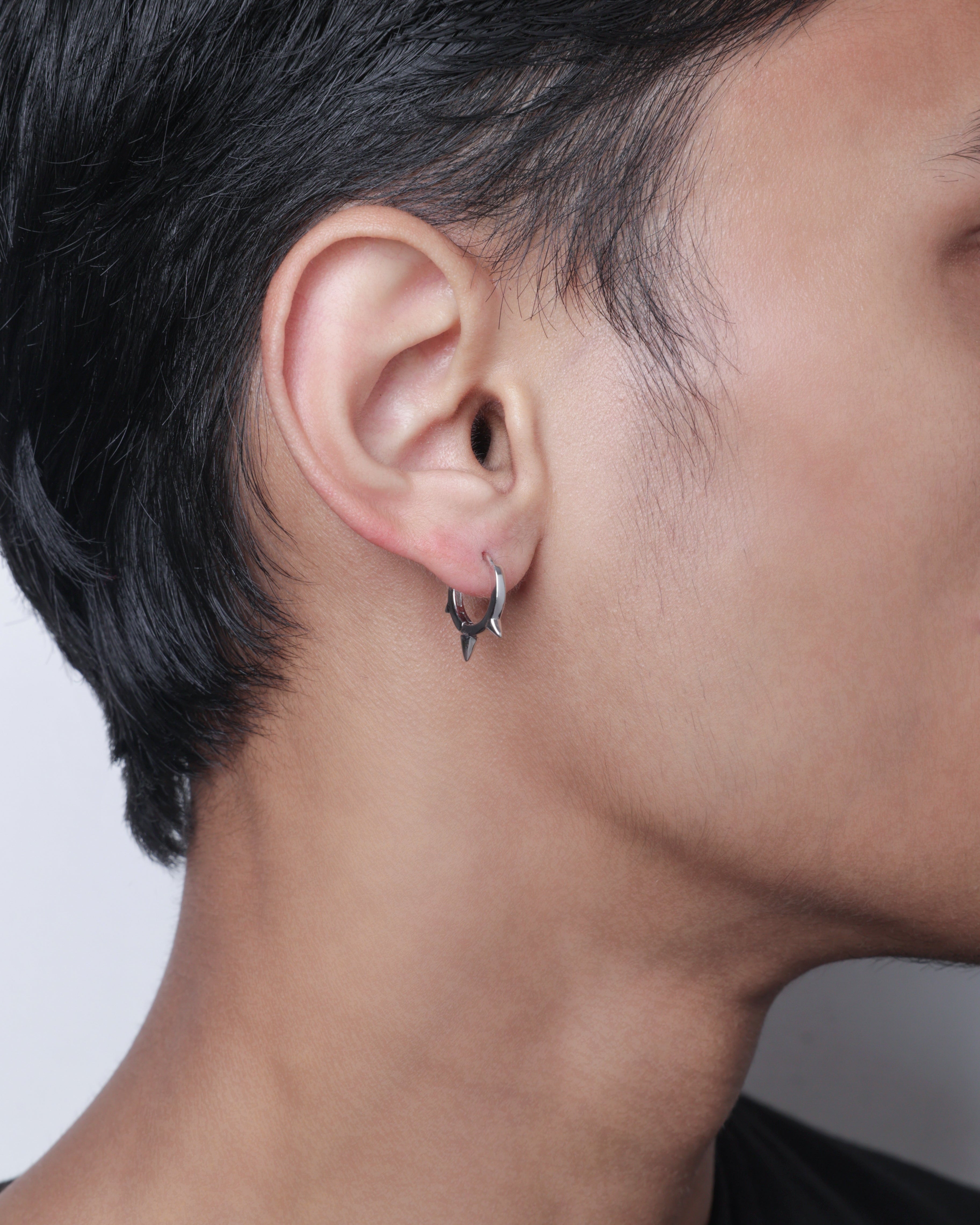 Edgy Spike Hoop - Men Earring