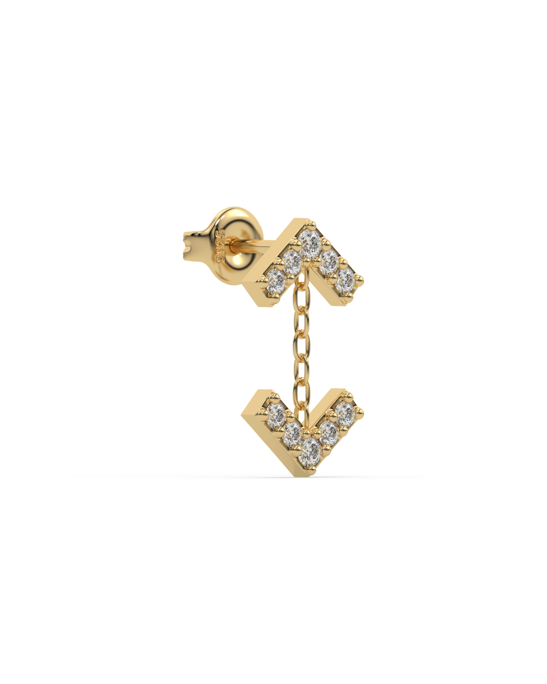 Inverse Arrow Stud Earrings