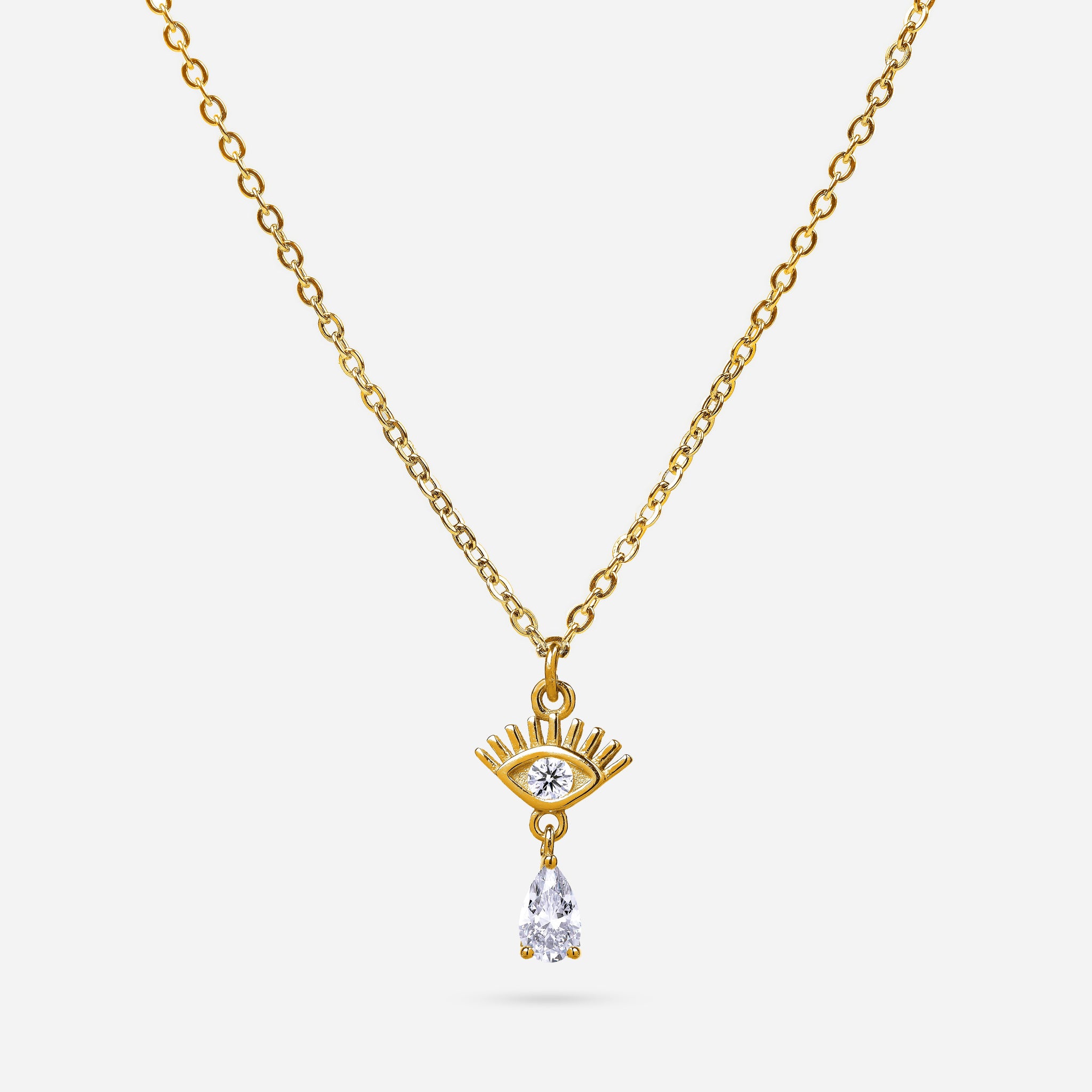 Dainty Evil Eye Charm - Necklace