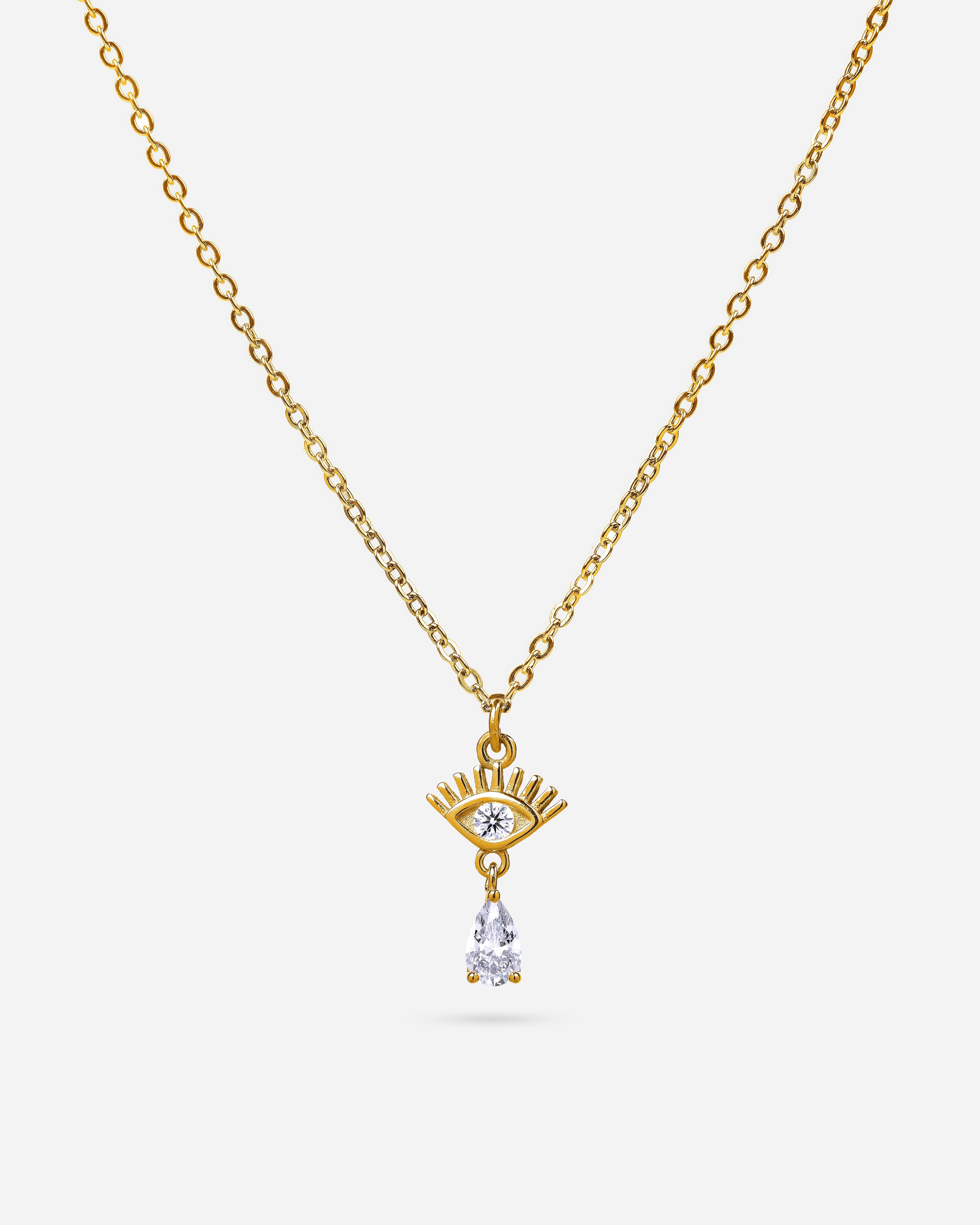 Dainty Evil Eye Charm - Necklace