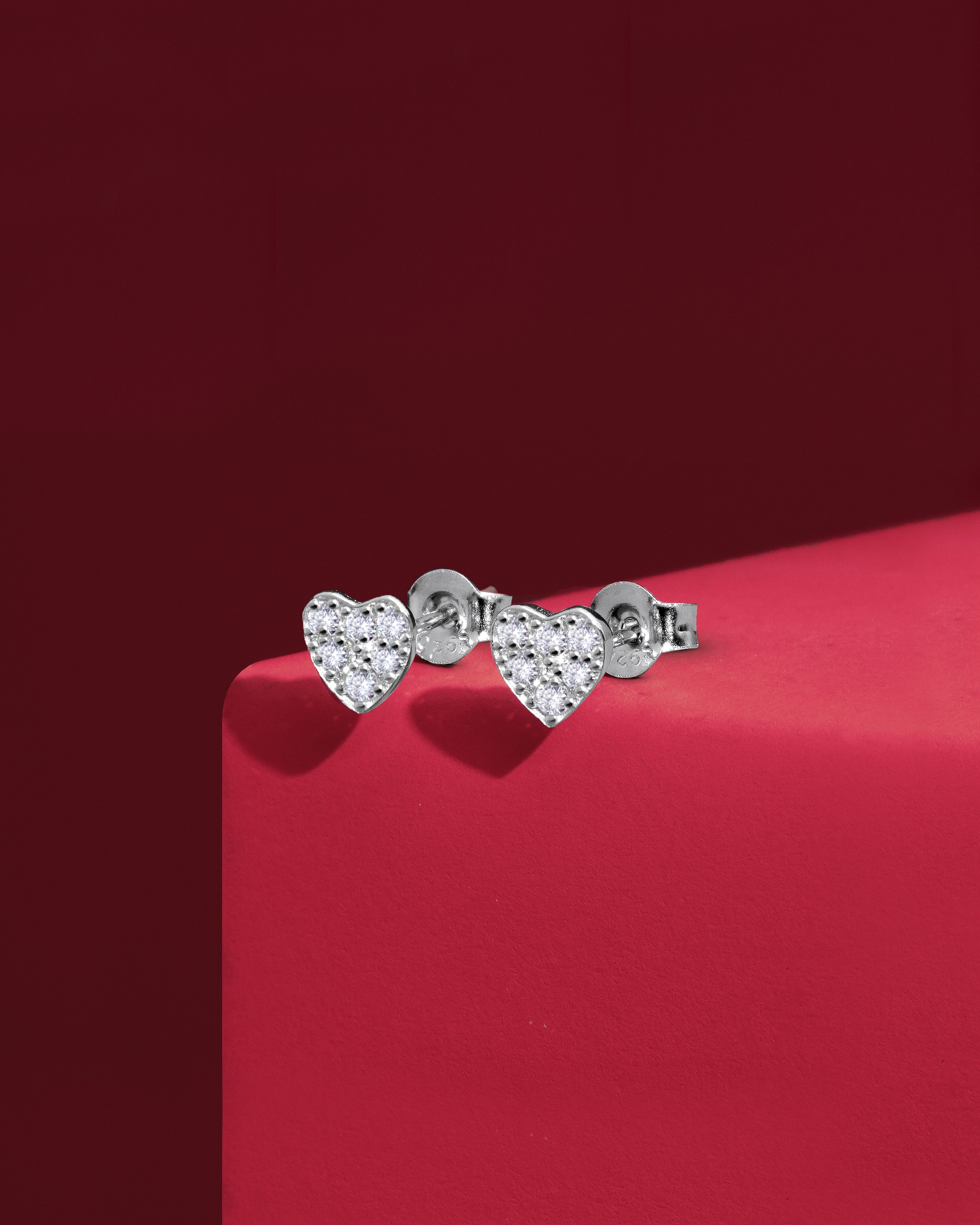 A Forever Heart Pave' Studs